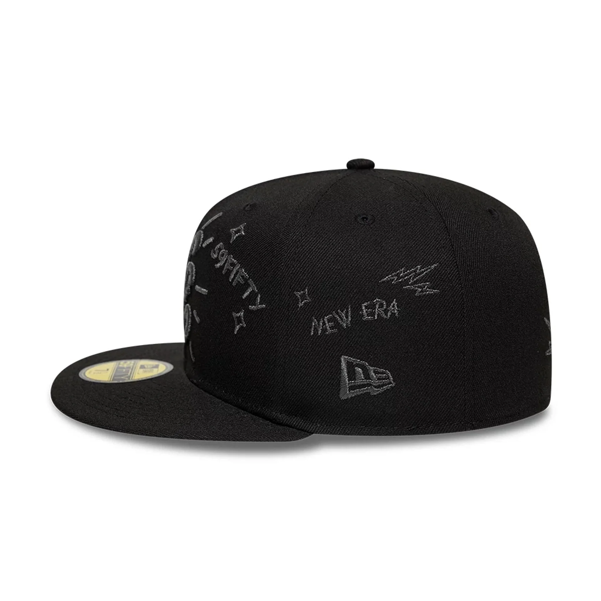 New Era Scribble Black 59FIFTY Fitted Cap - Image 5