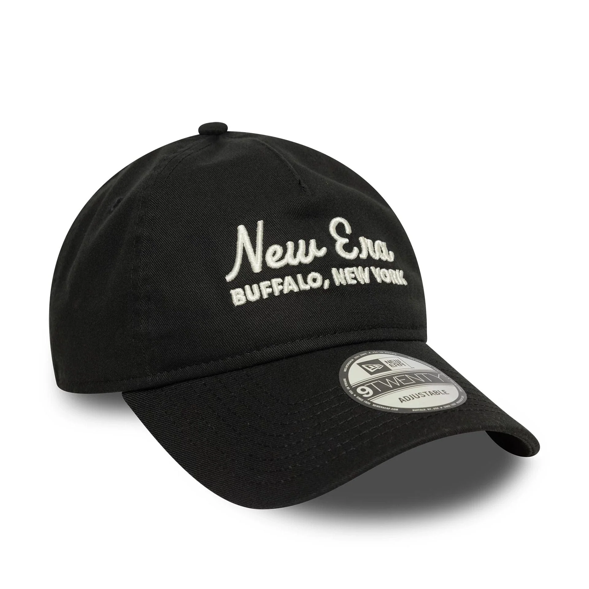 New Era Script Black 9TWENTY A-Frame Adjustable Cap - Image 3