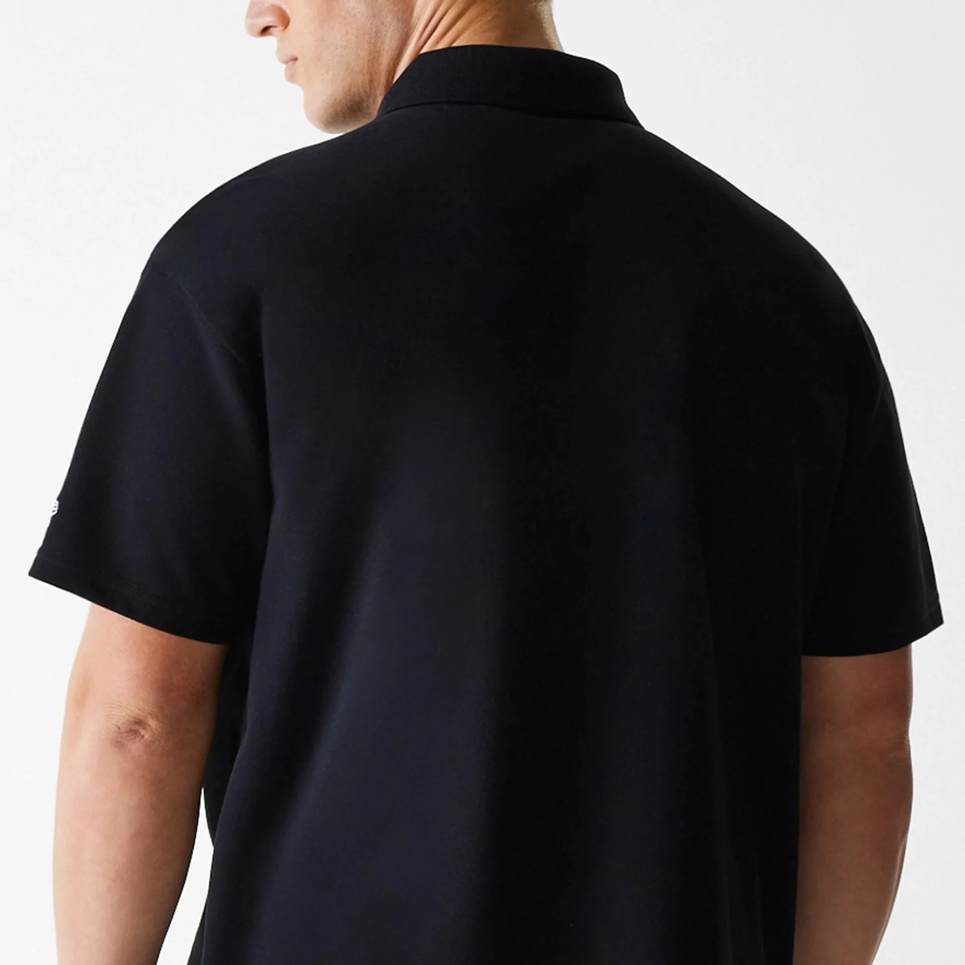 New Era Script Black Polo T-Shirt - Image 7