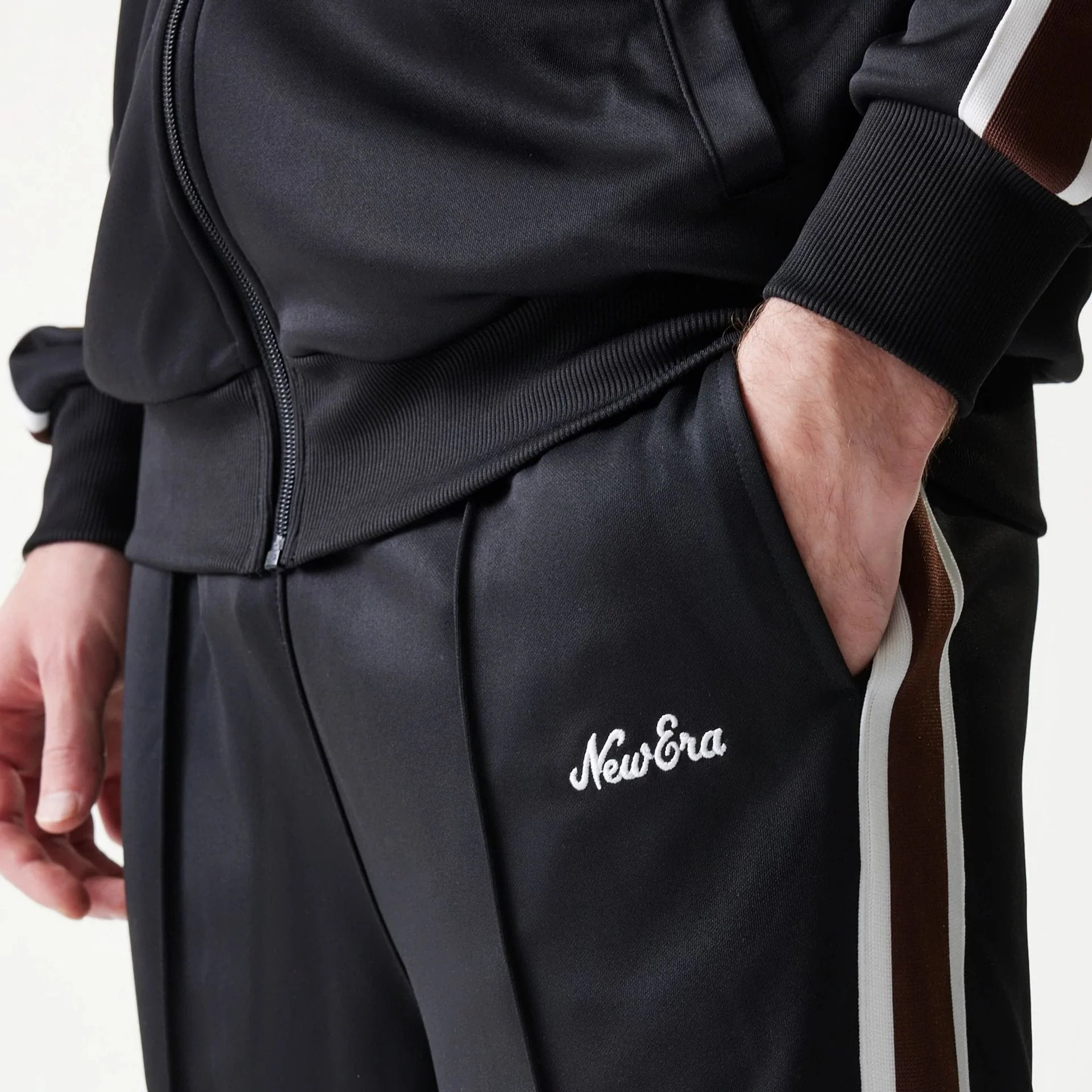 New Era Script Black Straight Leg Joggers - Image 5