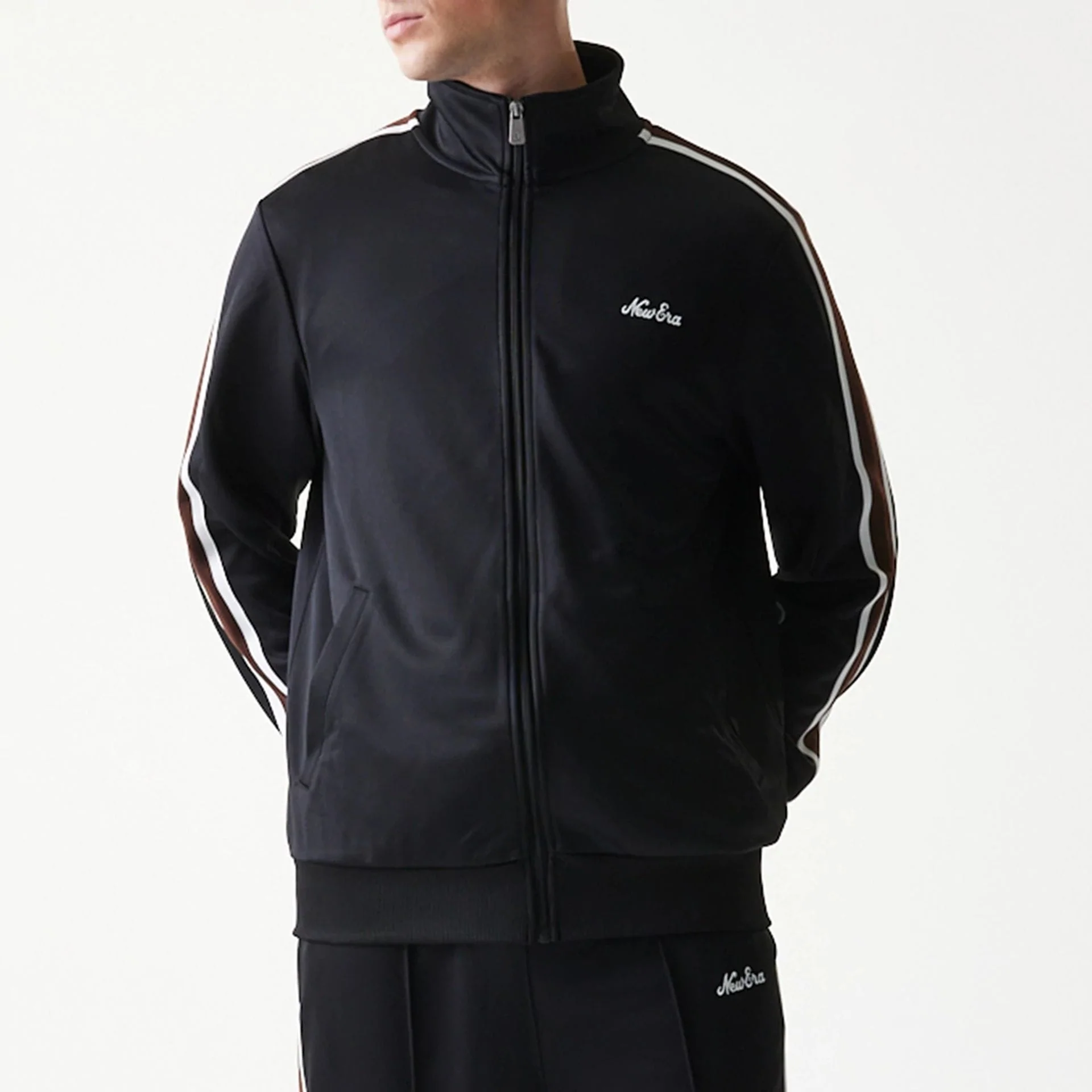 New Era Script Black Track Jacket - Image 8