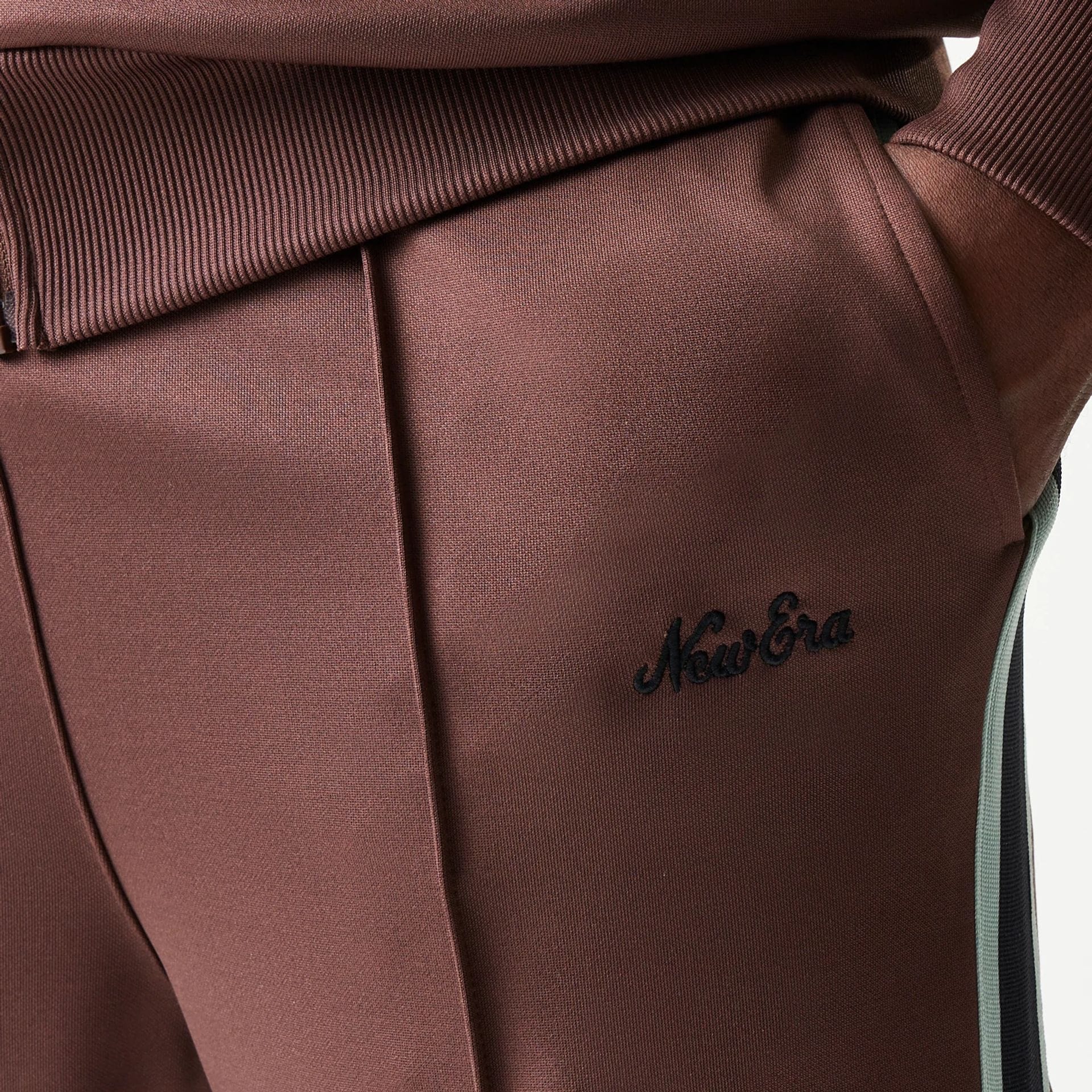 New Era Script Brown Straight Leg Joggers - Image 3