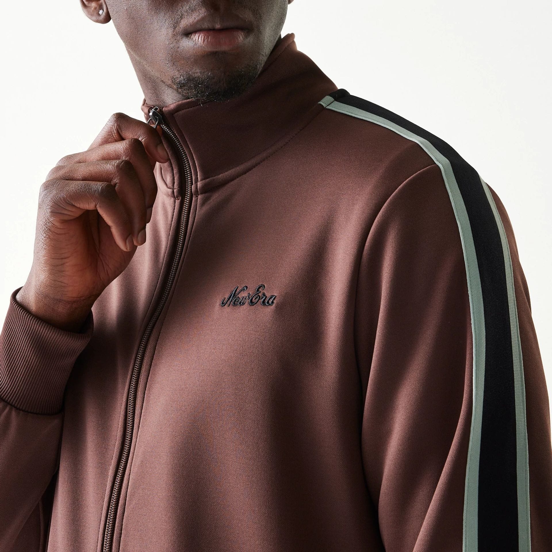 New Era Script Brown Track Jacket - Image 6