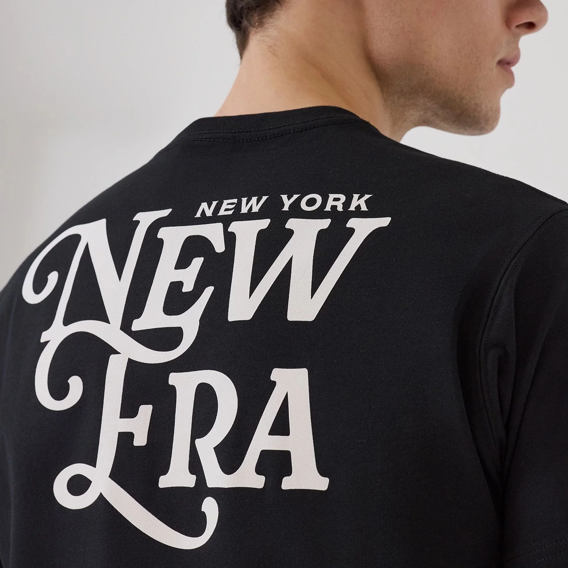 New Era Script Graphic Black T-Shirt - Image 3