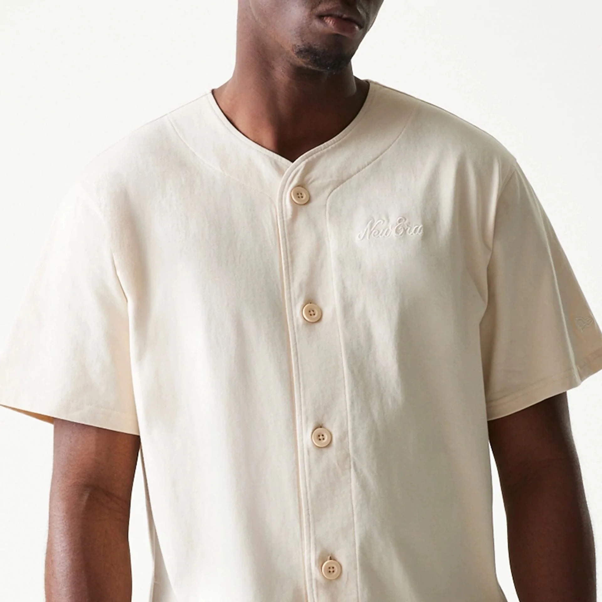 New Era Script Light Beige T-Shirt - Image 5