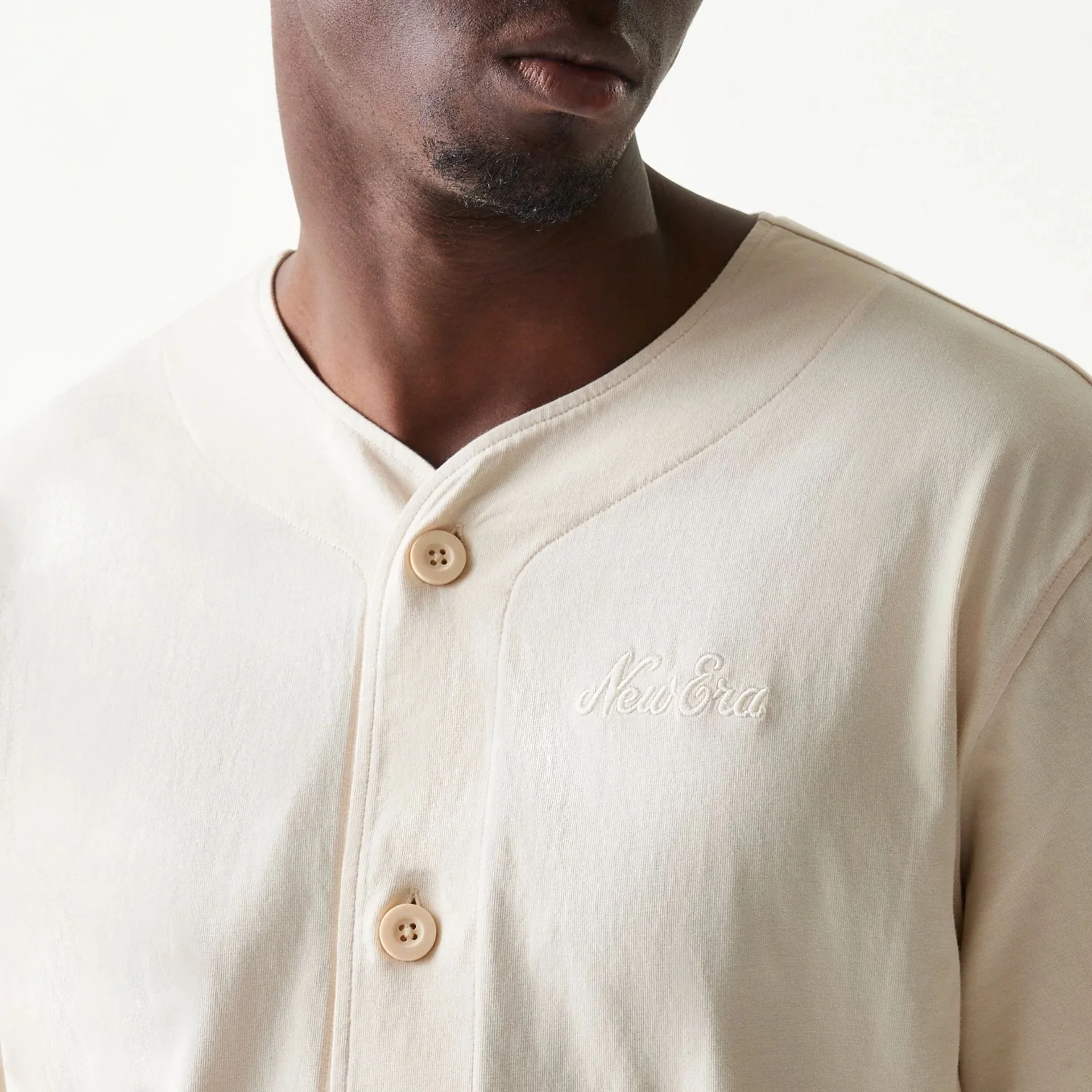 New Era Script Light Beige T-Shirt - Image 6