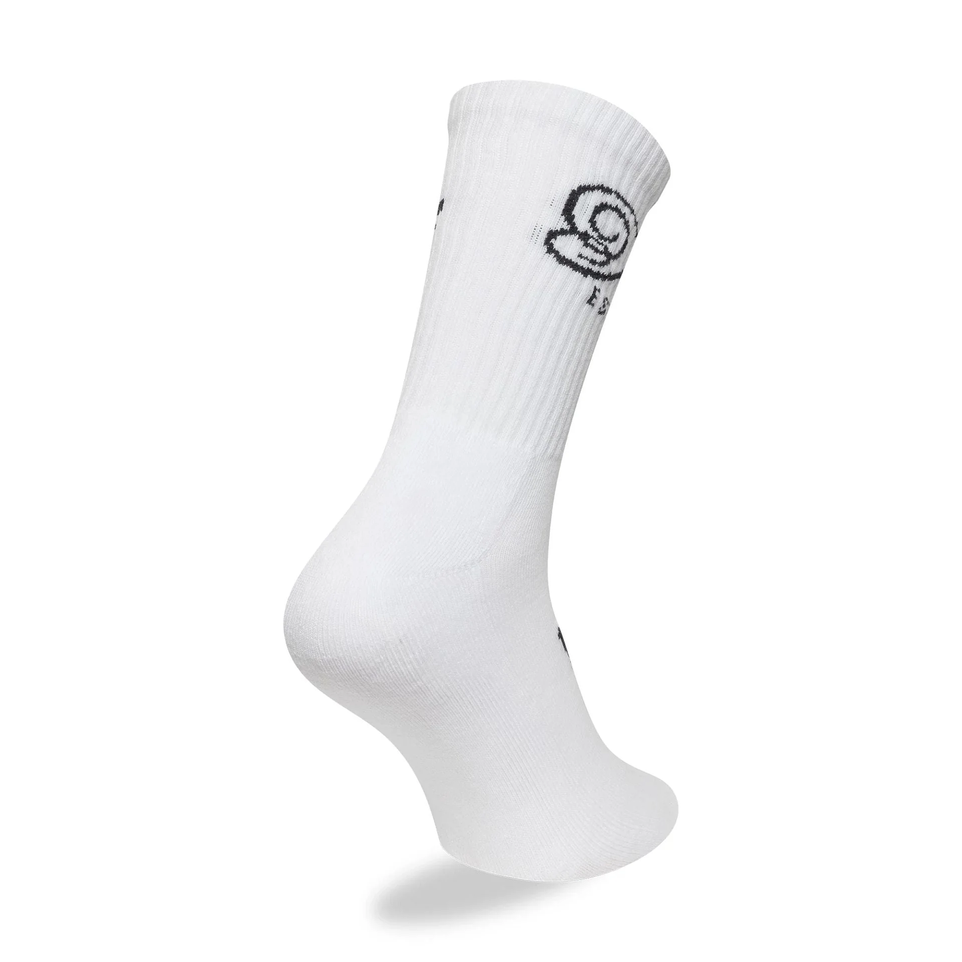 New Era Script White Crew Socks - Image 2