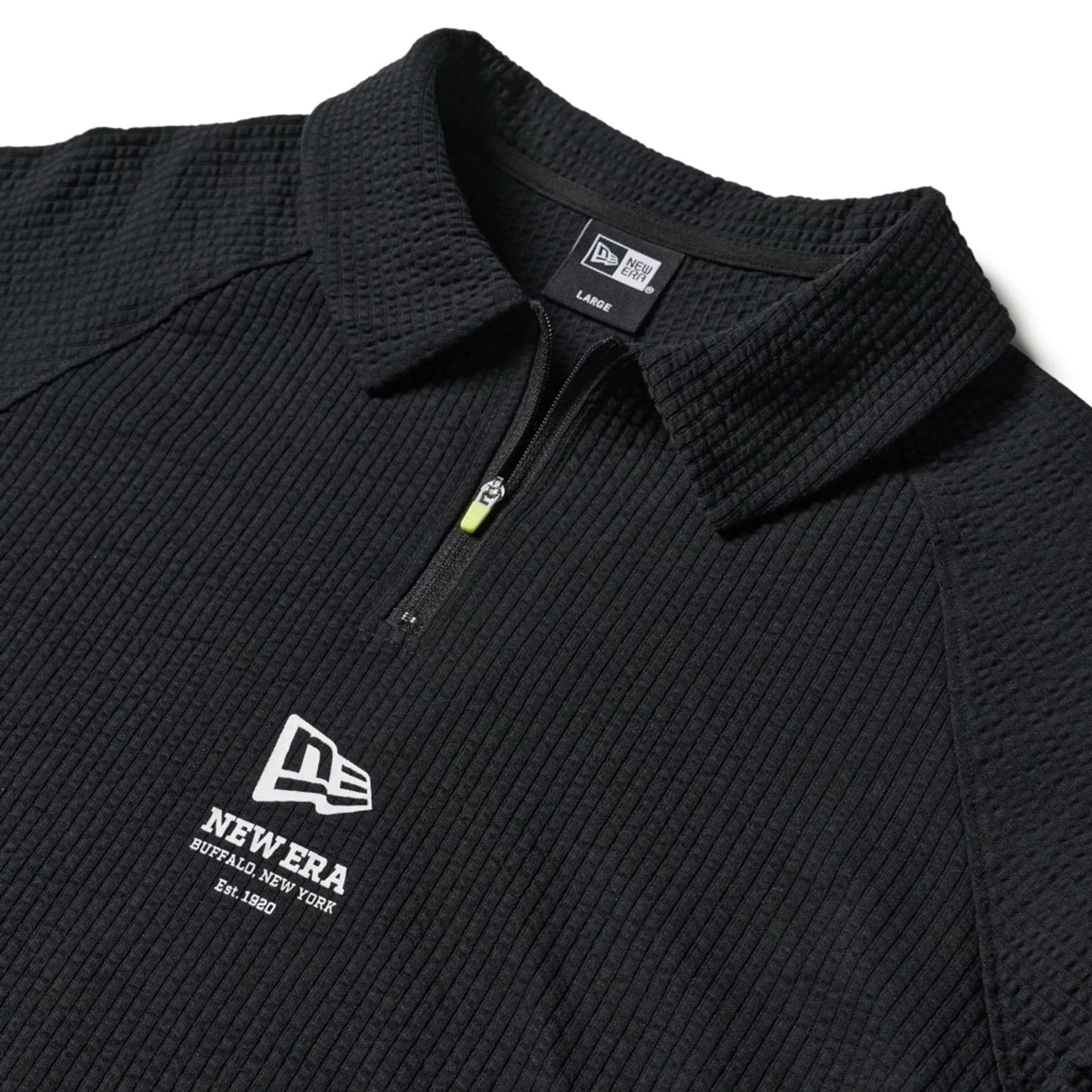 New Era Seersucker Black Polo T-Shirt - Image 3