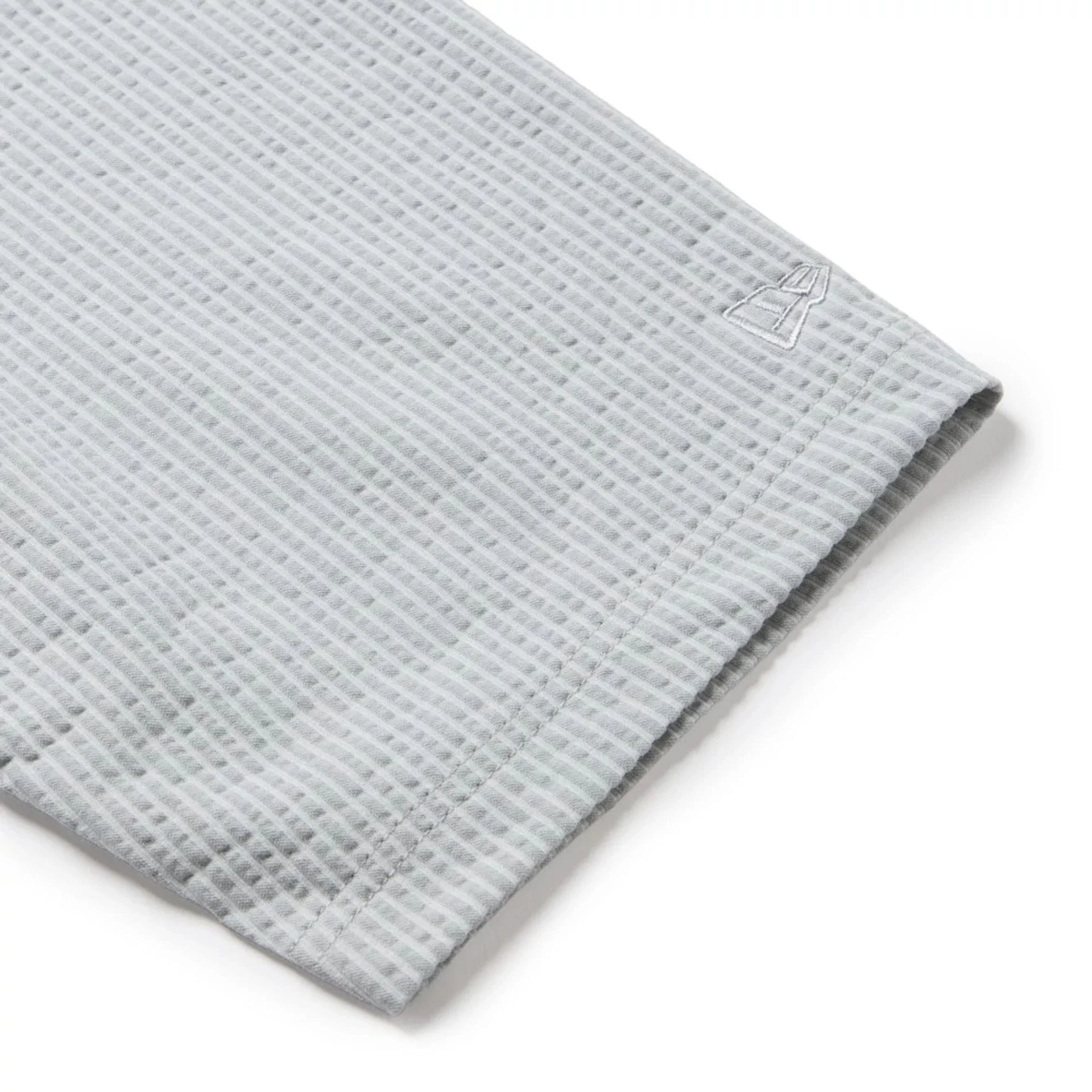 New Era Seersucker Grey Polo T-Shirt - Image 5