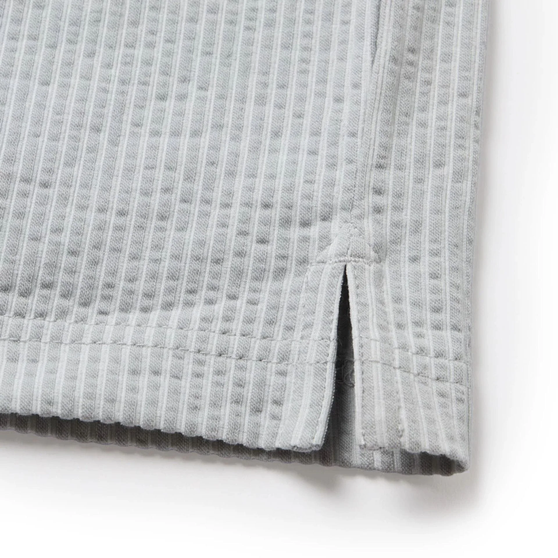 New Era Seersucker Grey Polo T-Shirt - Image 6