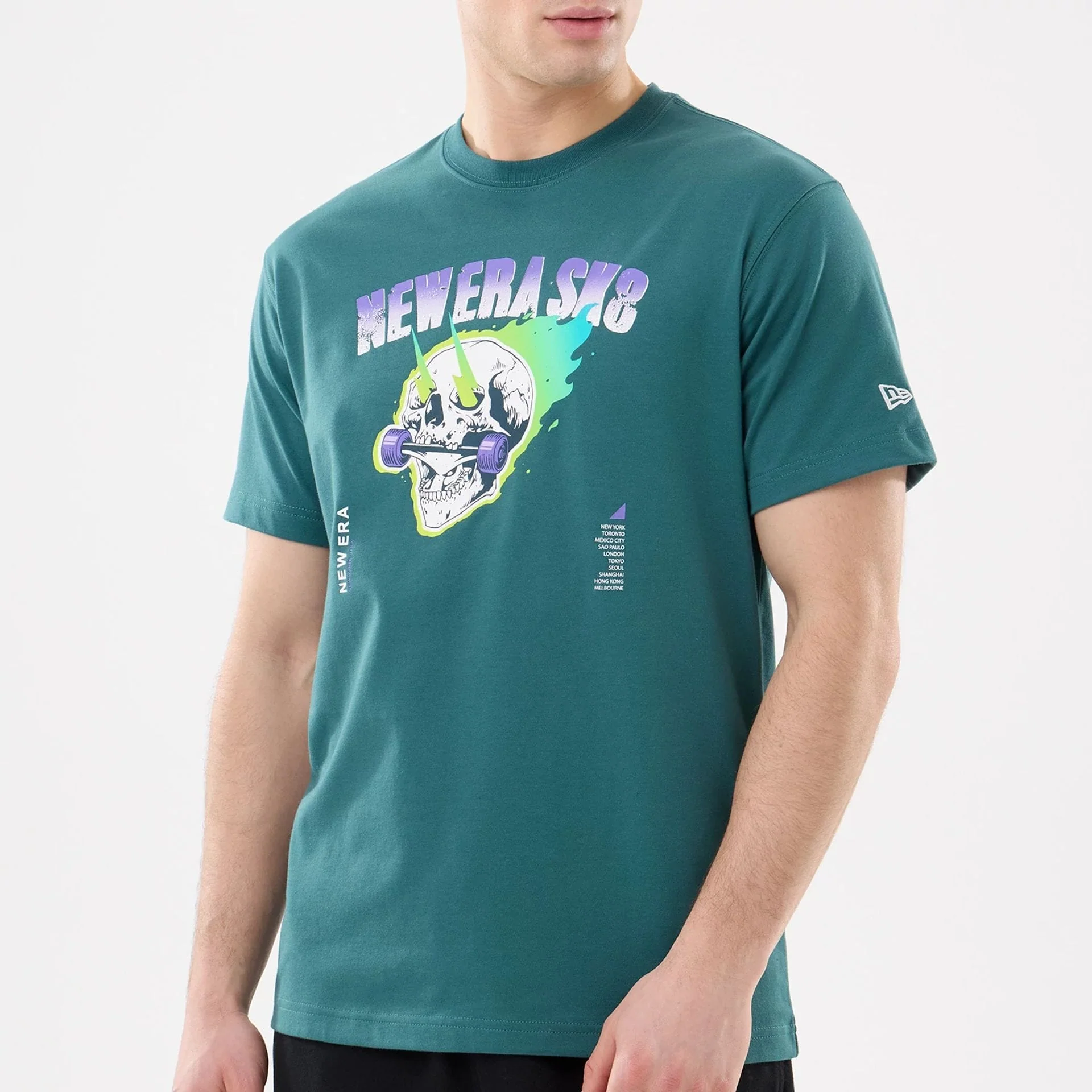 New Era SK8 Graphic Dark Green T-Shirt - Image 7