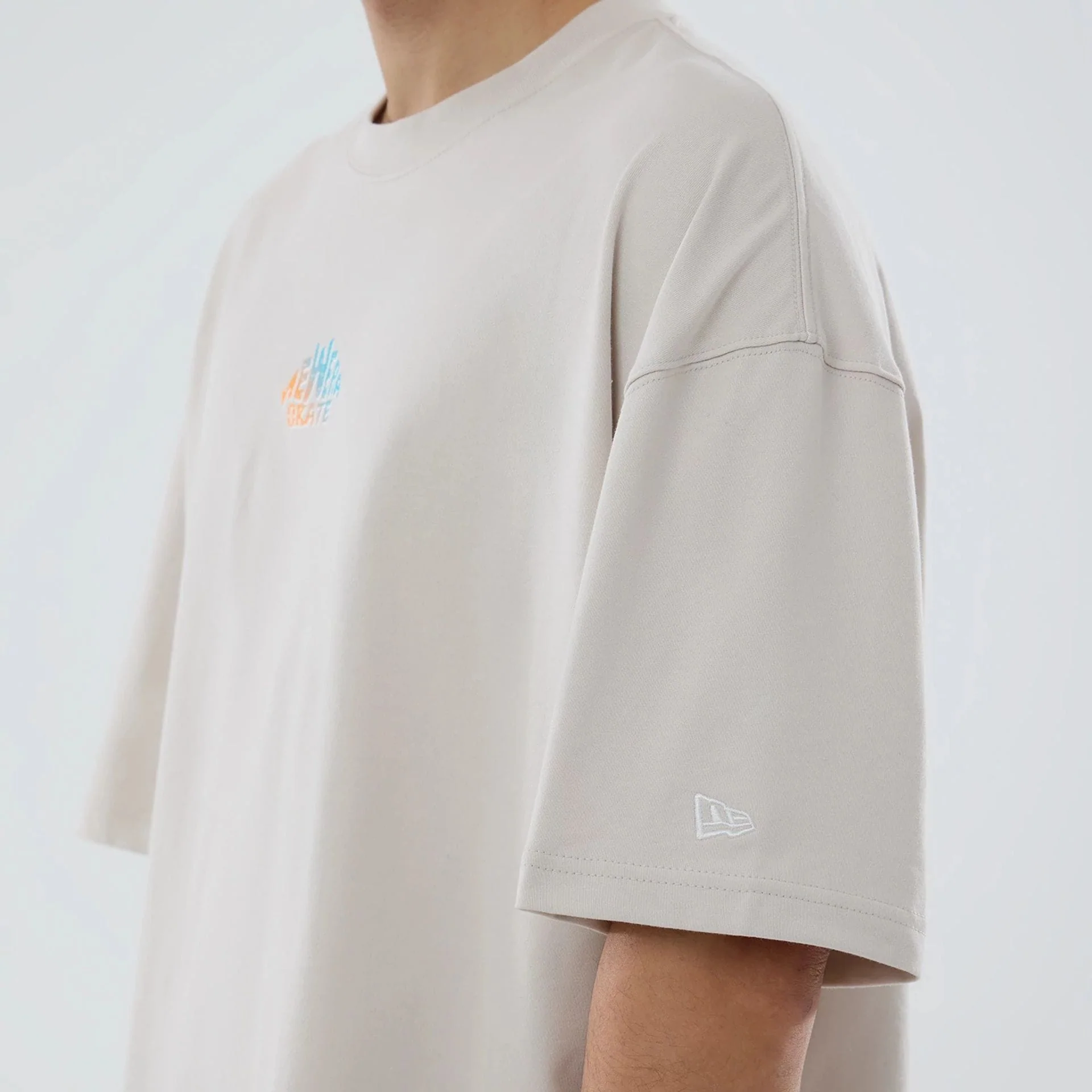 New Era Skate Is Life Graphic Cream Oversized T-Shirt - Image 5
