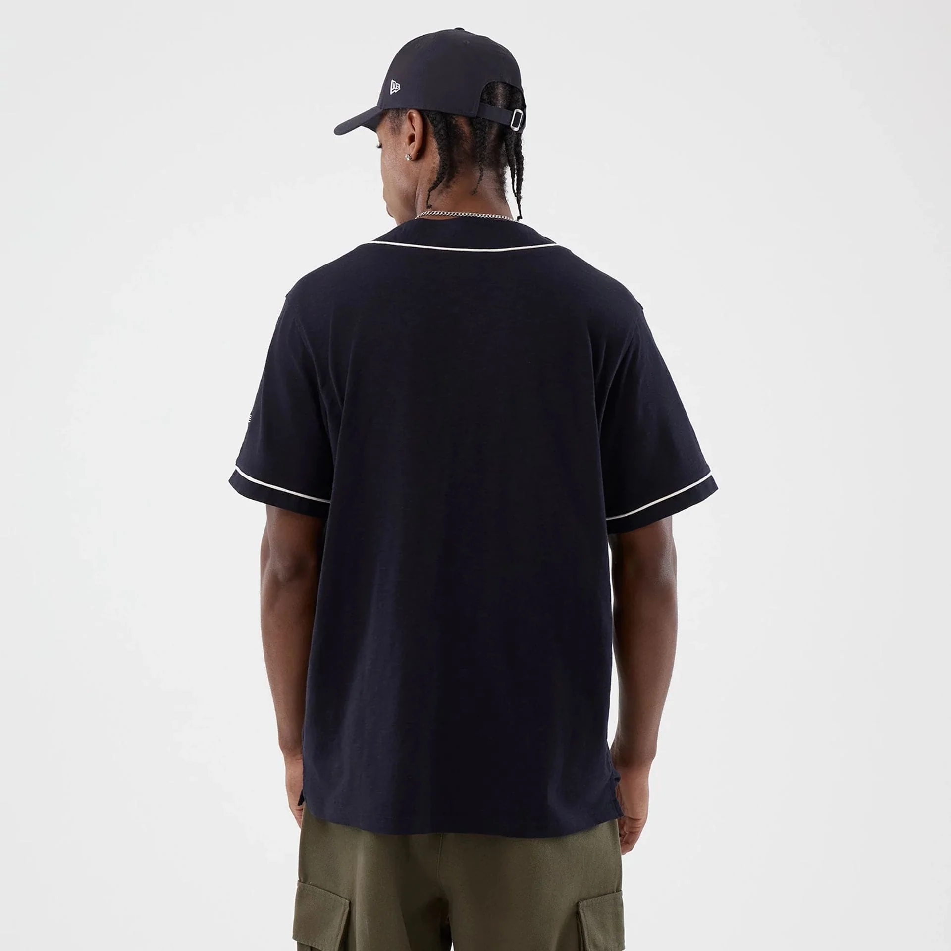 New Era Slub Navy Baseball Jersey - Image 2
