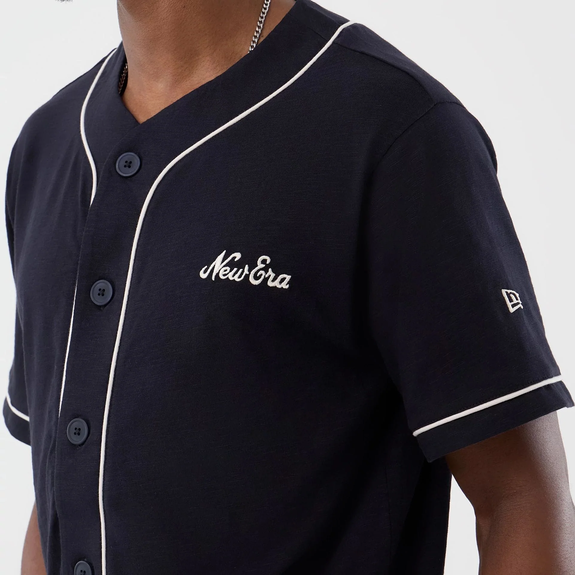 New Era Slub Navy Baseball Jersey - Image 5