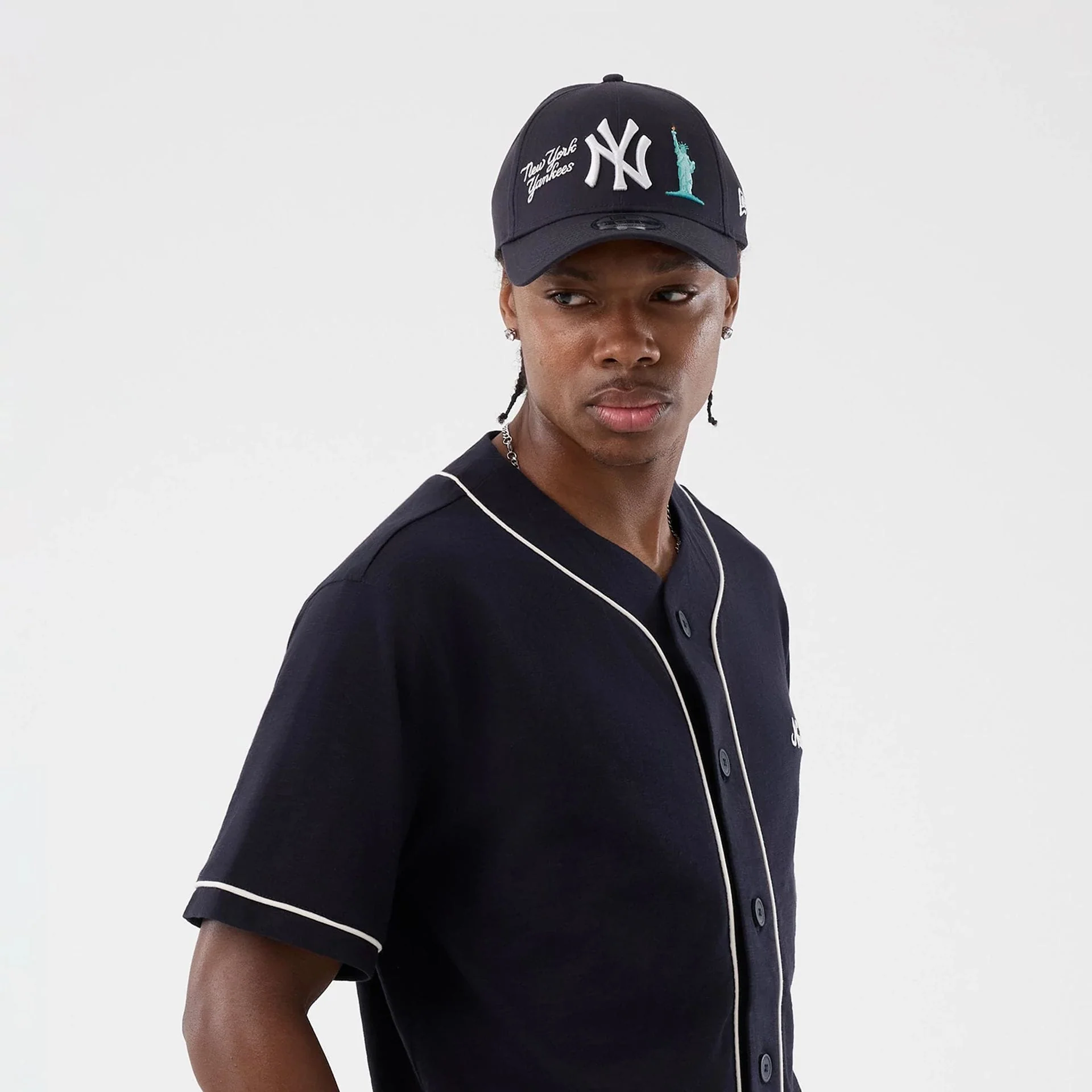 New Era Slub Navy Baseball Jersey - Image 6