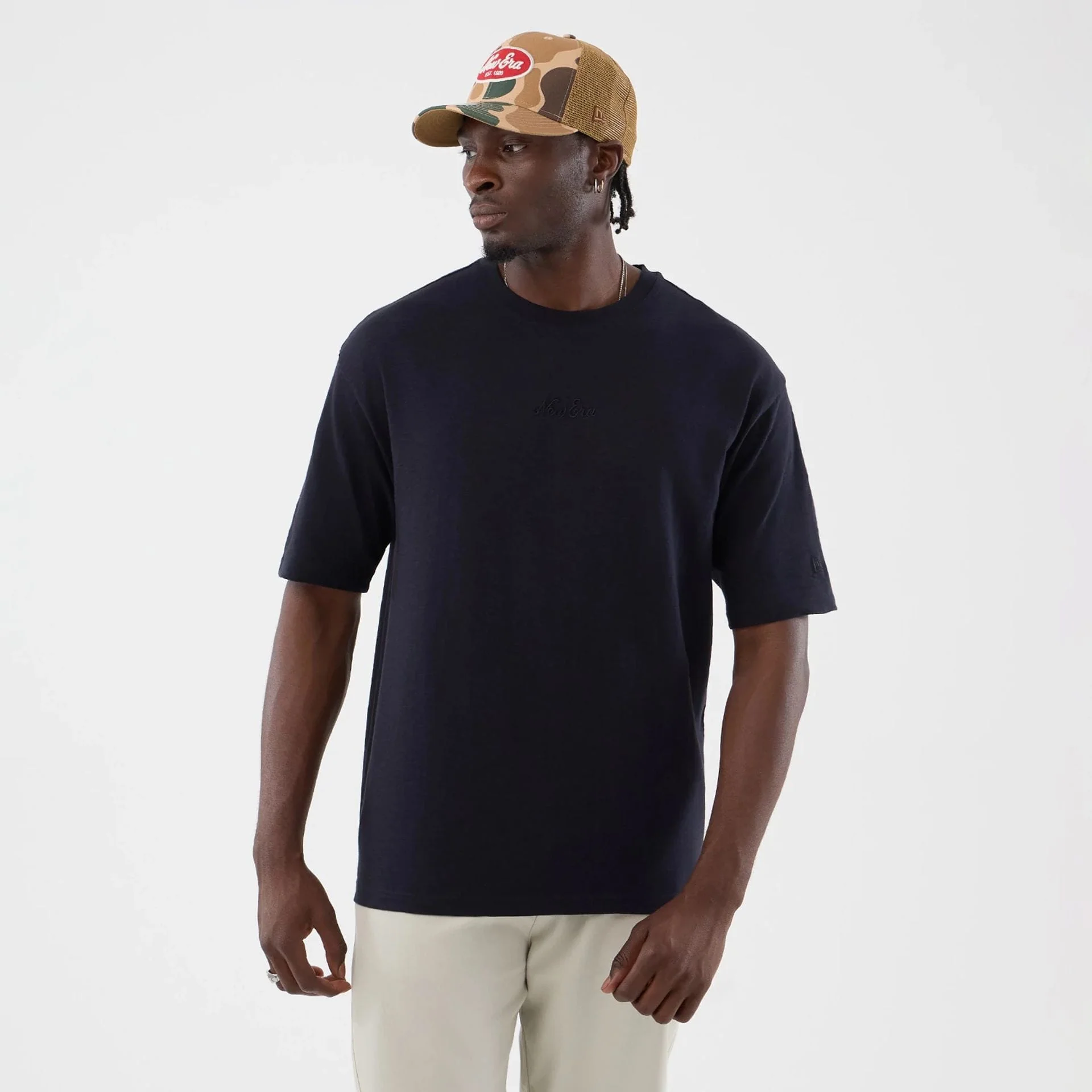 New Era Slub Navy Oversized T-Shirt - Image 3