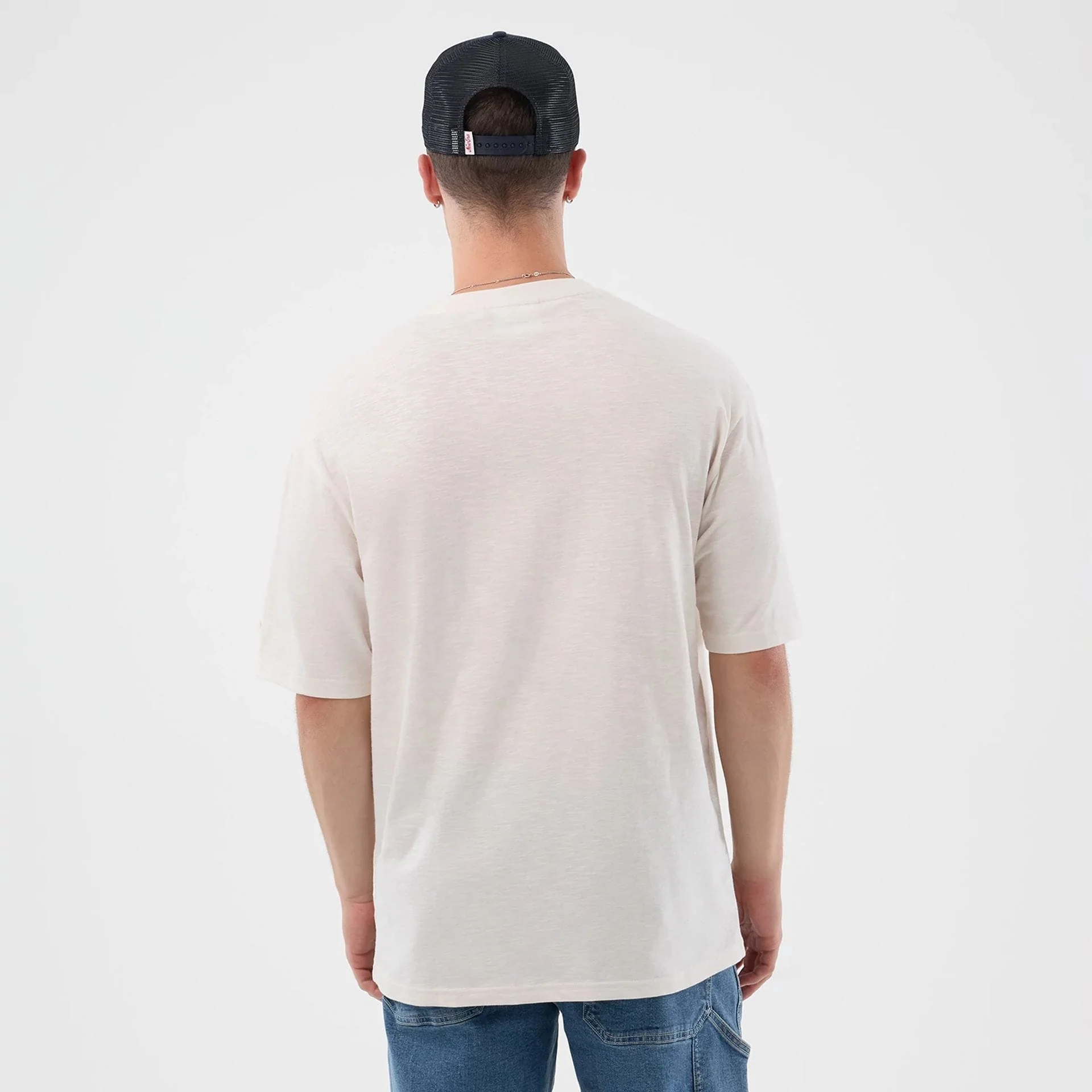 New Era Slub Open White Oversized T-Shirt - Image 2