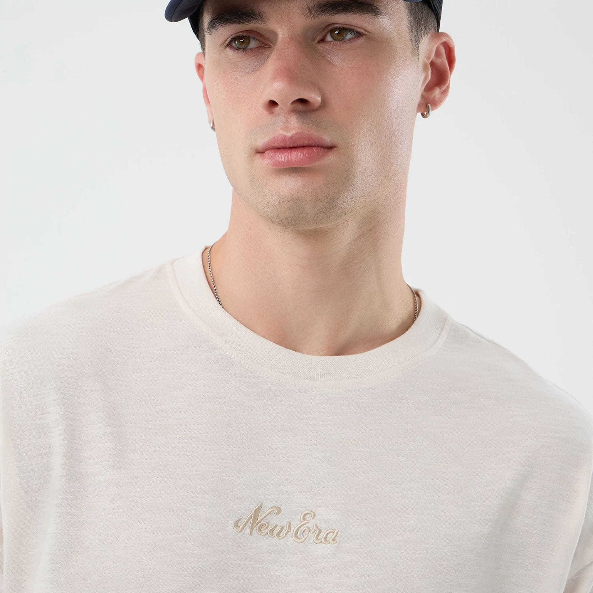 New Era Slub Open White Oversized T-Shirt - Image 3