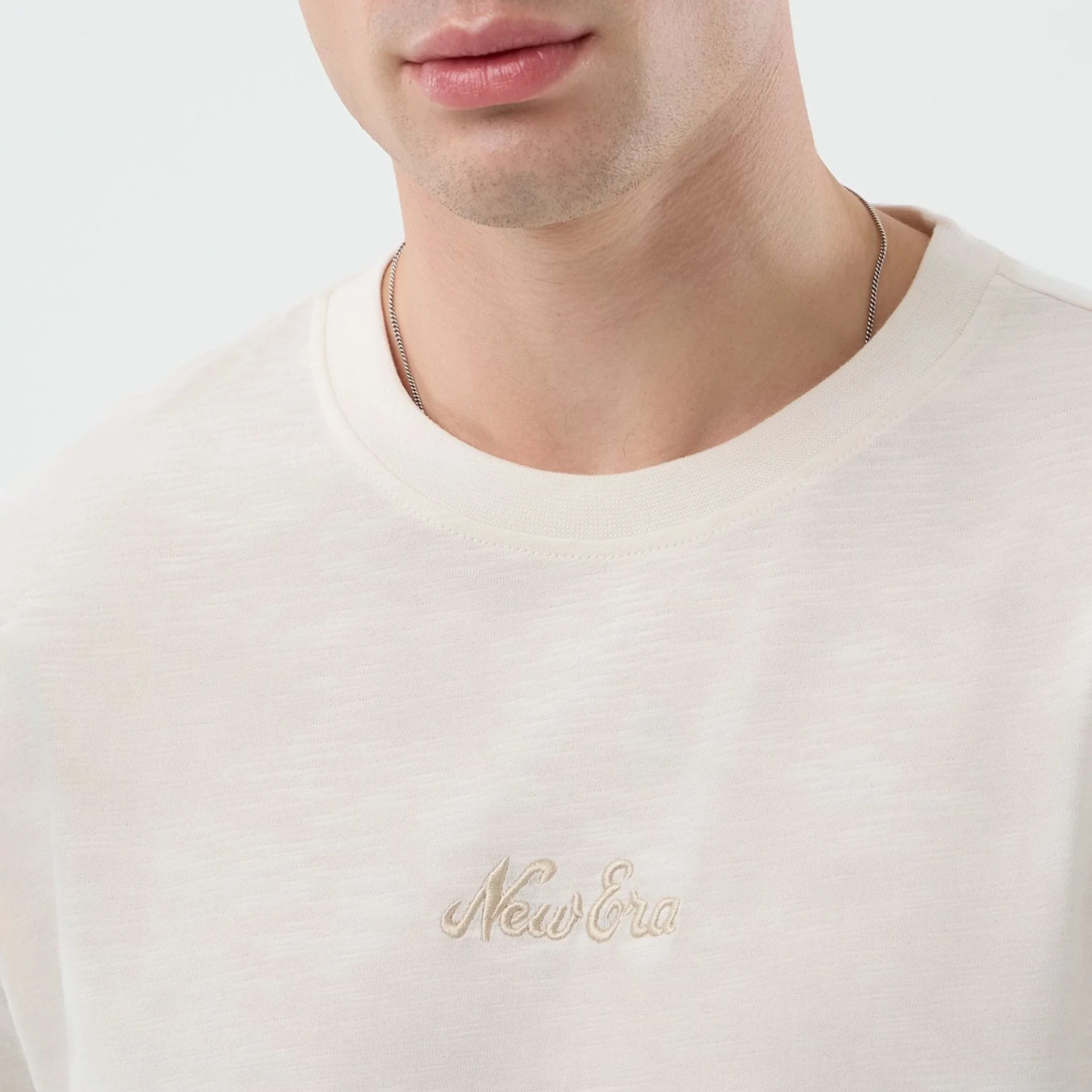 New Era Slub Open White Oversized T-Shirt - Image 5