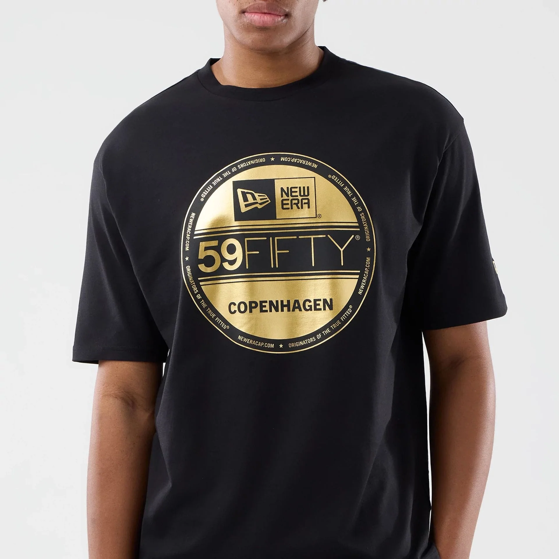 New Era Sticker Copenhagen Black Oversized T-Shirt - Image 4