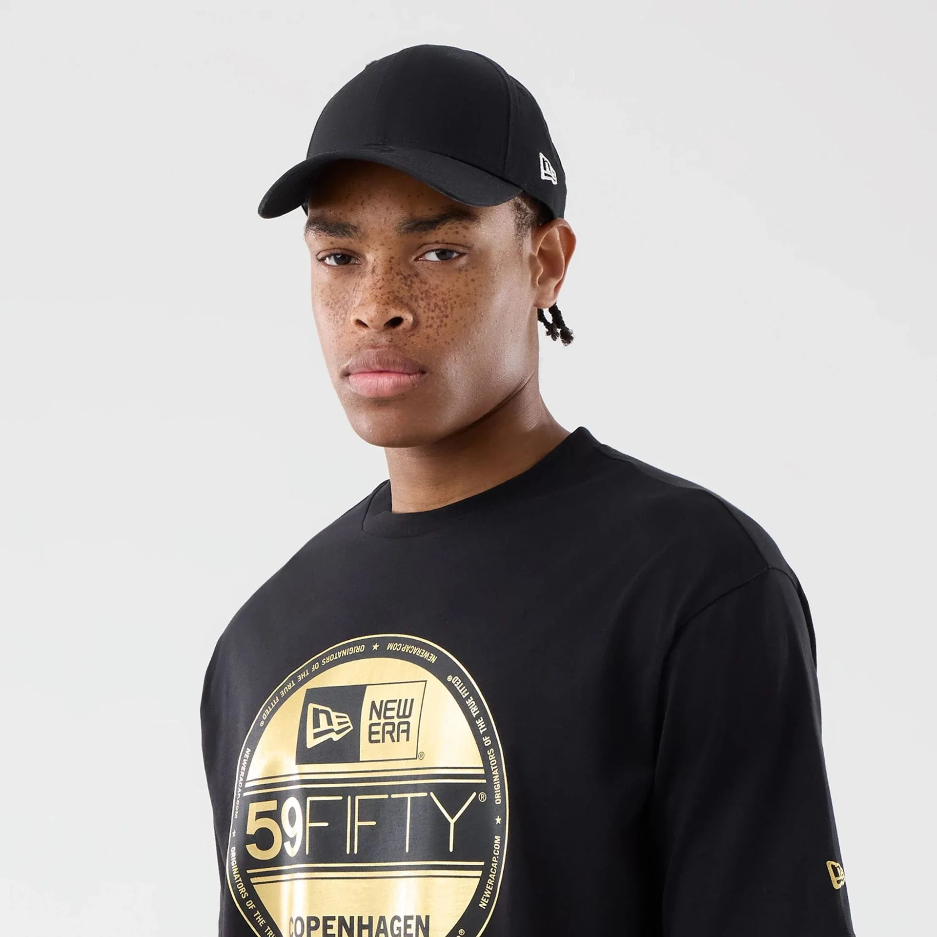 New Era Sticker Copenhagen Black Oversized T-Shirt - Image 6