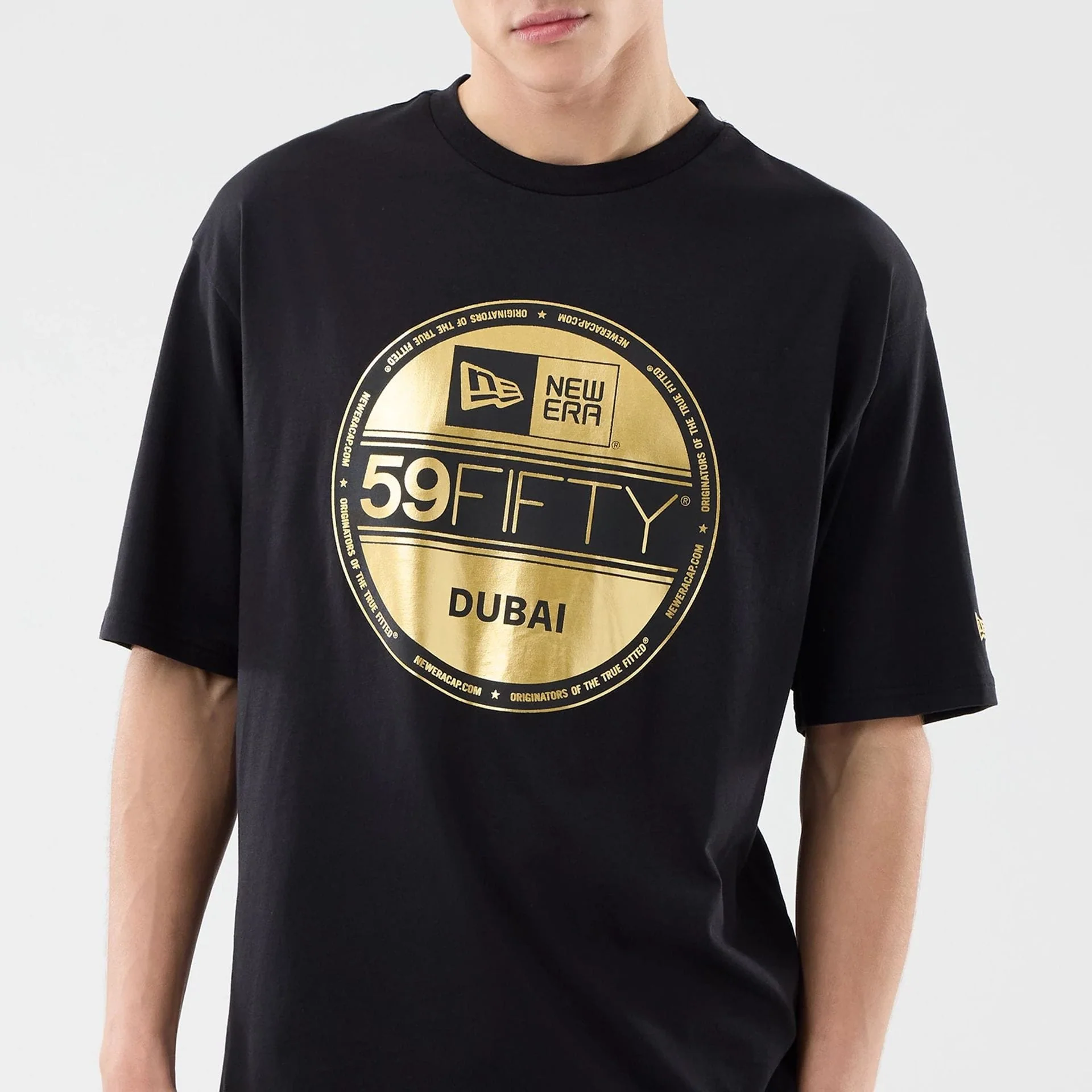 New Era Sticker Dubai Black Oversized T-Shirt - Image 4