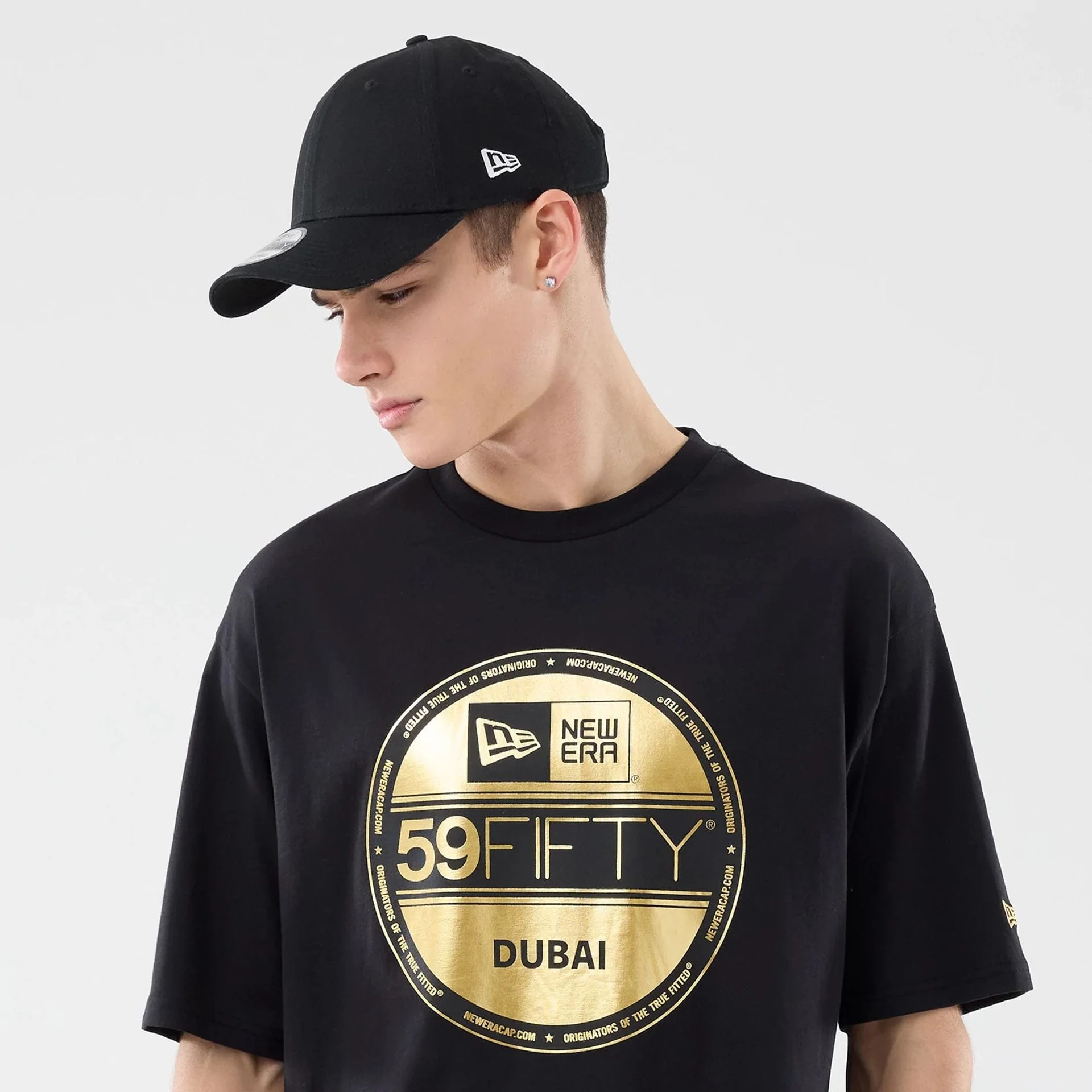 New Era Sticker Dubai Black Oversized T-Shirt - Image 6