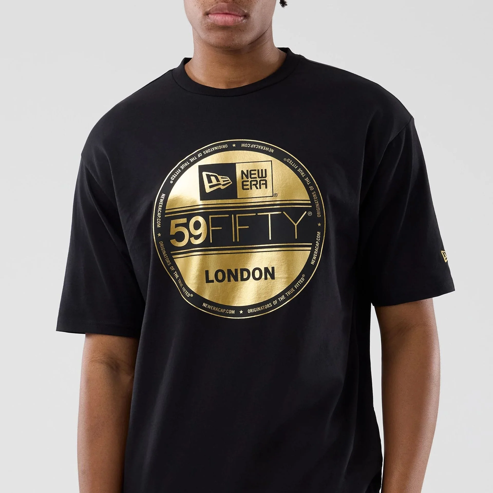 New Era Sticker London Black Oversized T-Shirt - Image 4