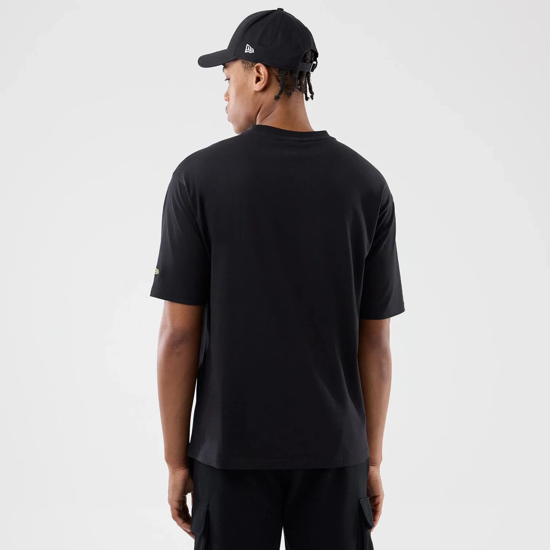 New Era Sticker Madrid Black Oversized T-Shirt - Image 2