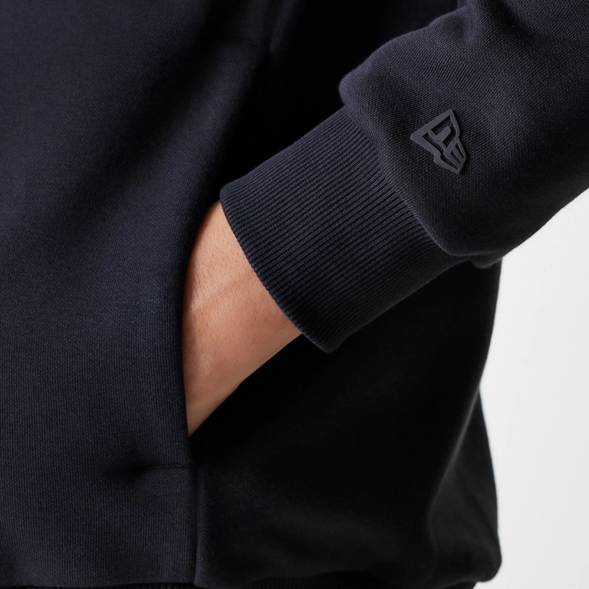 New Era Tech Black Oversized Pullover Hoodie - Image 6