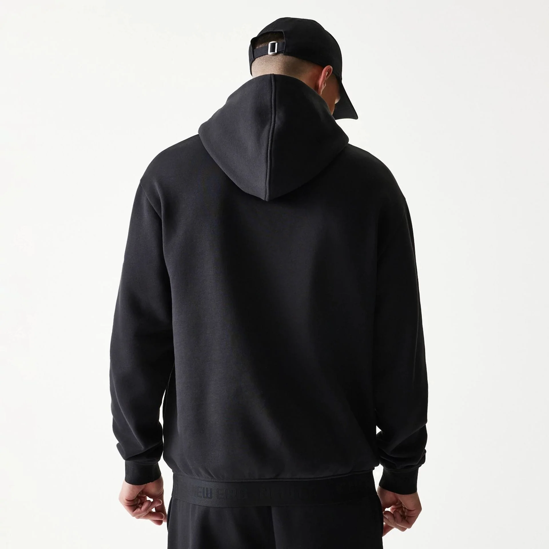 New Era Tech Black Oversized Pullover Hoodie - Image 2