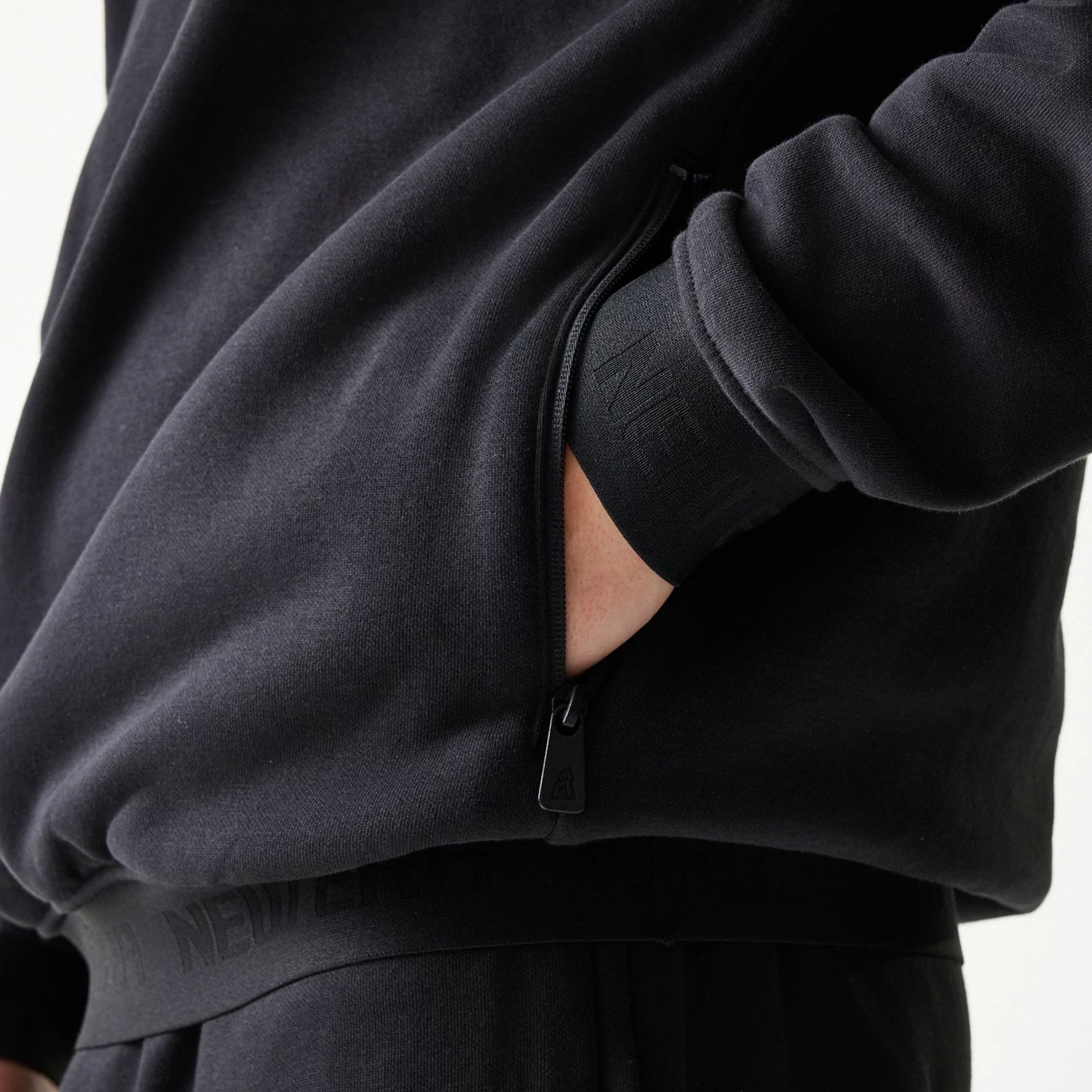 New Era Tech Black Oversized Pullover Hoodie - Image 6