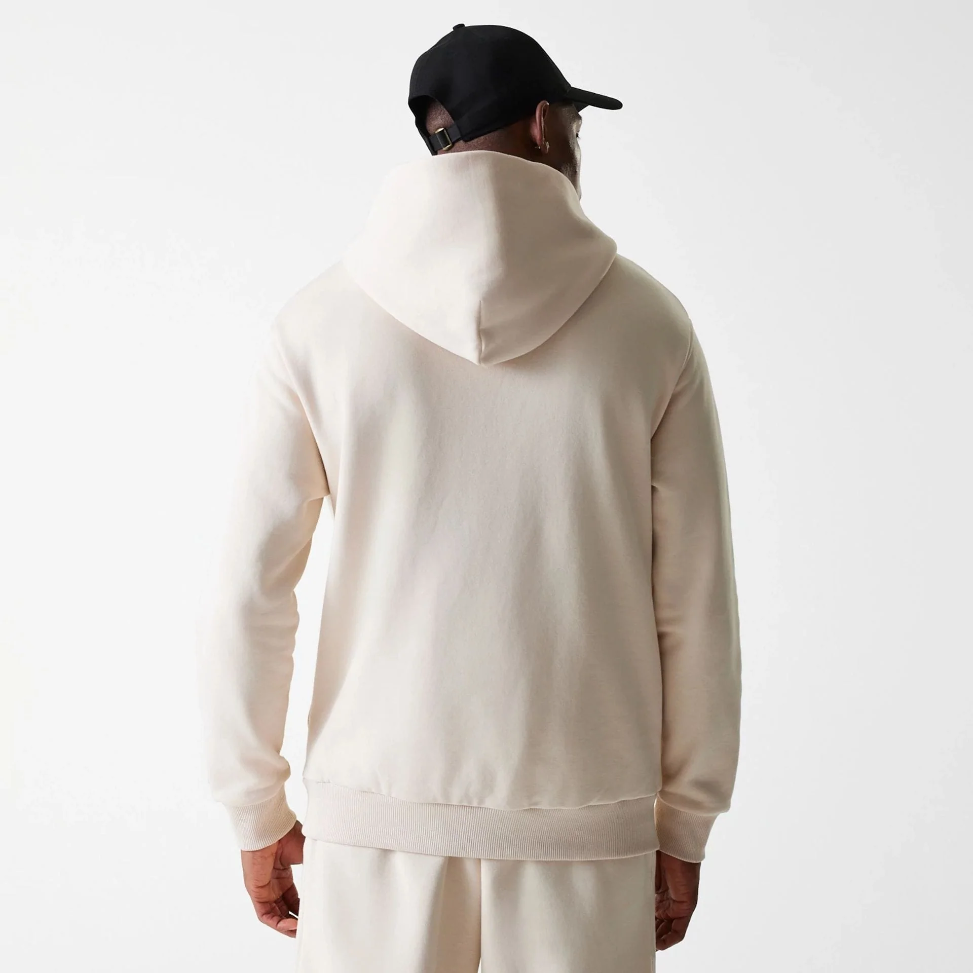 New Era Tech Light Beige Oversized Pullover Hoodie - Image 2