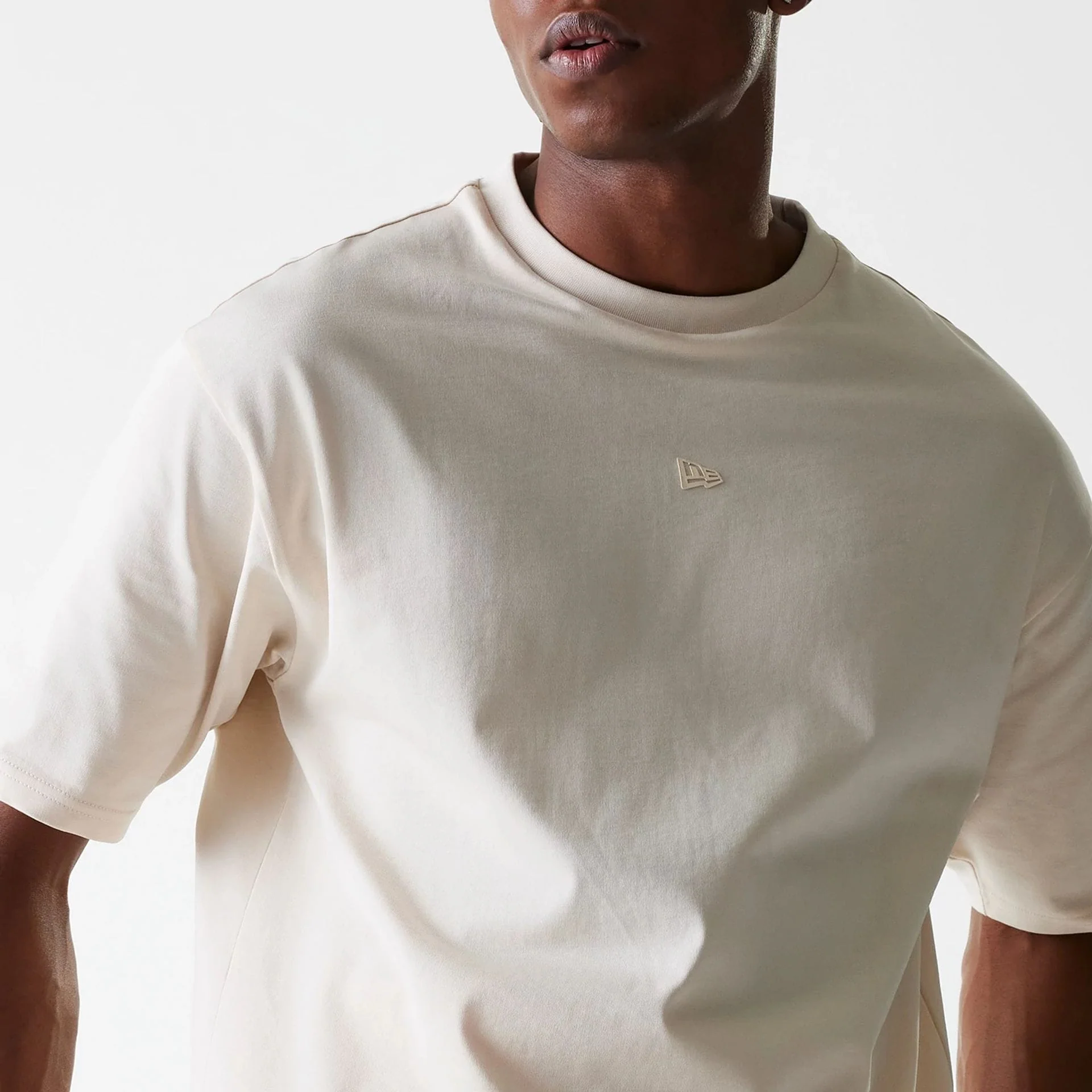 New Era Tech Light Beige Oversized T-Shirt - Image 5