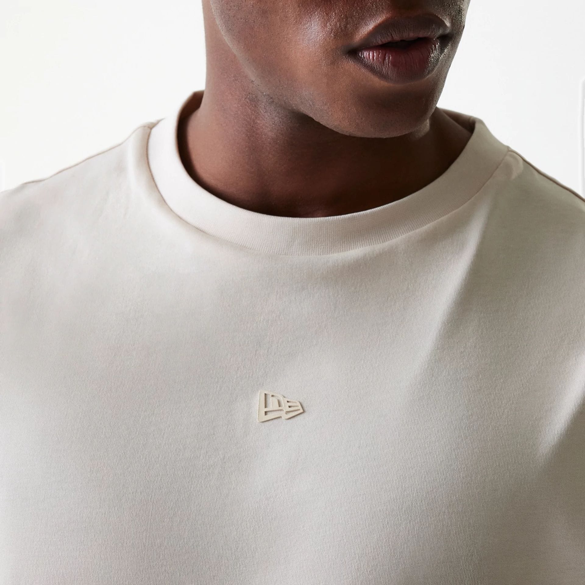 New Era Tech Light Beige Oversized T-Shirt - Image 6