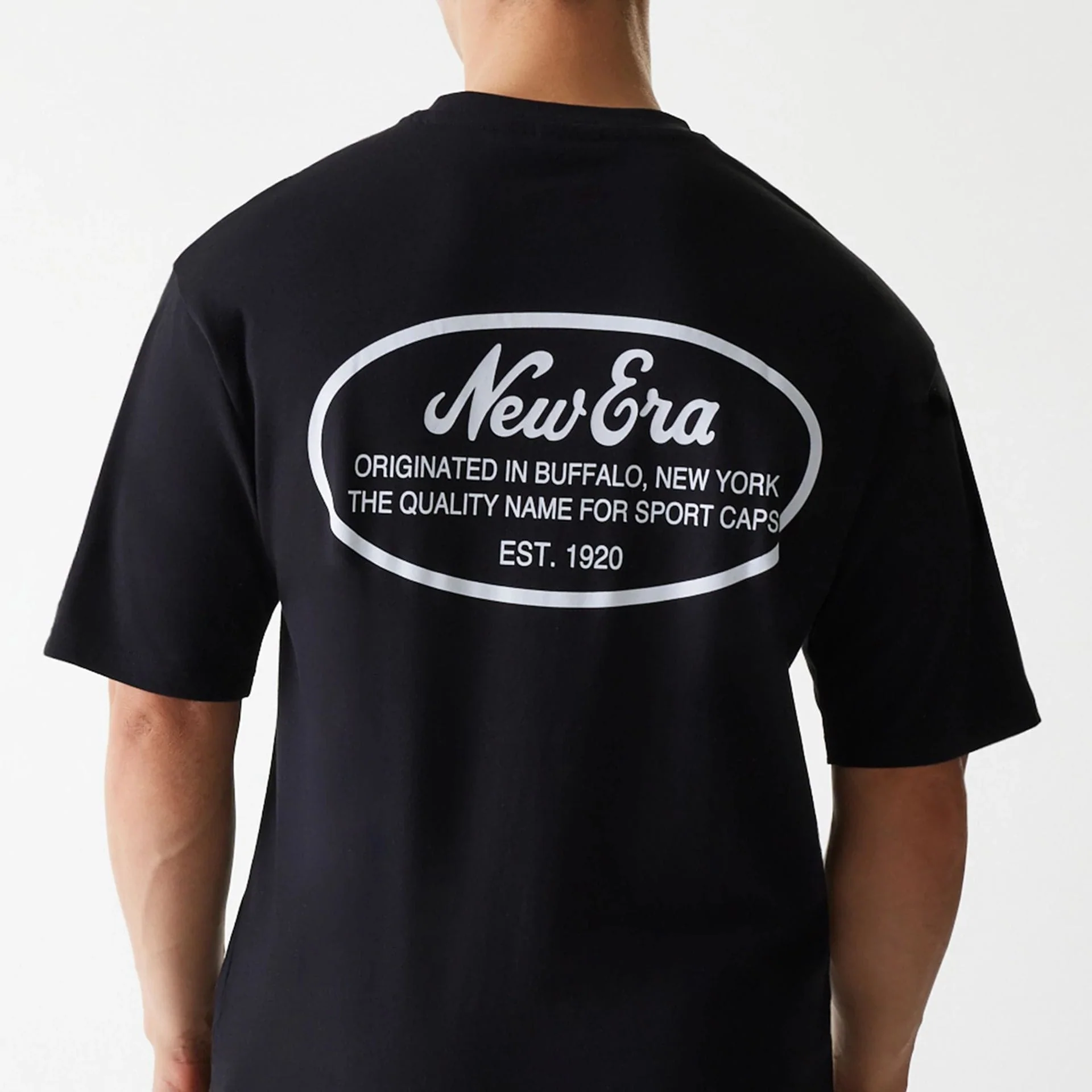New Era Trucker Patch Black Oversized T-Shirt - Image 4