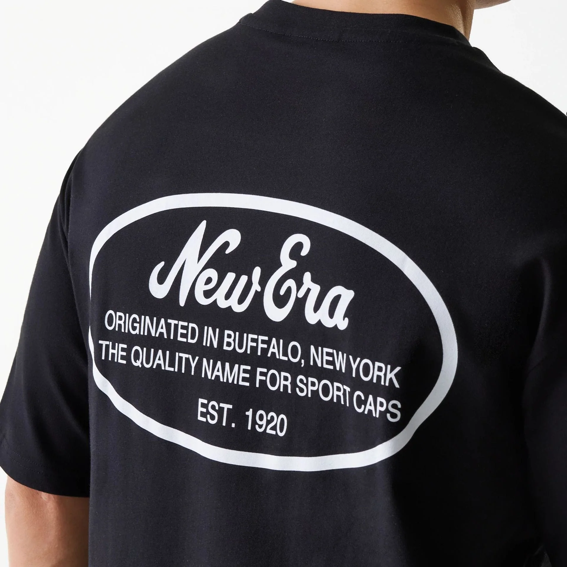 New Era Trucker Patch Black Oversized T-Shirt - Image 6