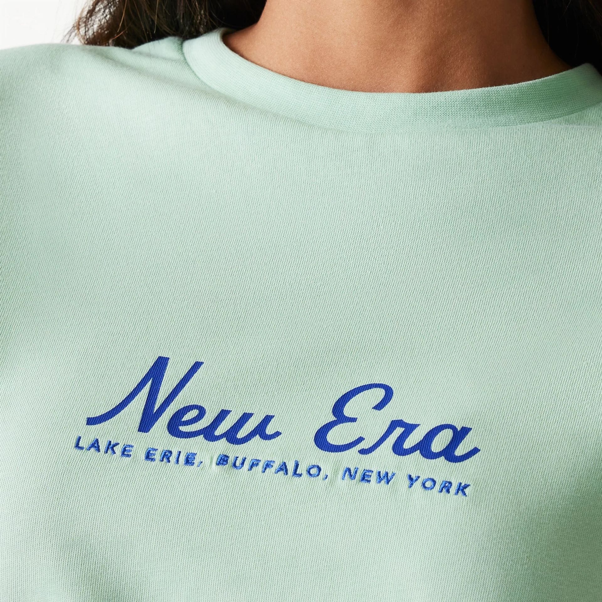 New Era Vacation Graphic Pastel Green Oversized T-Shirt - Image 7