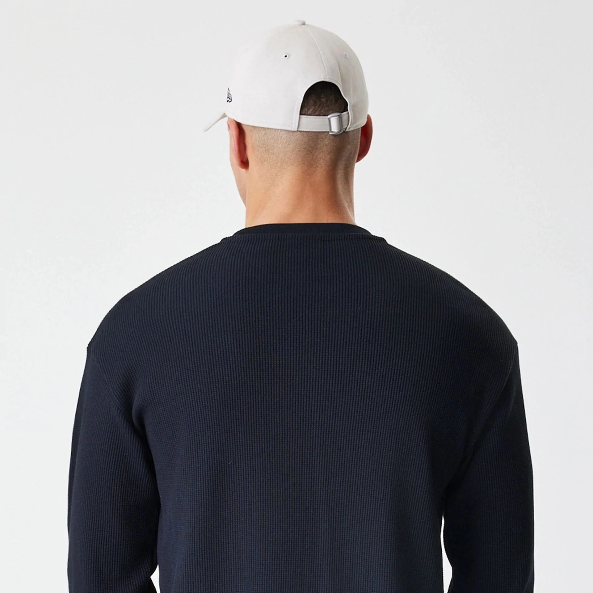 New Era Waffle Black Long Sleeve T-Shirt - Image 7