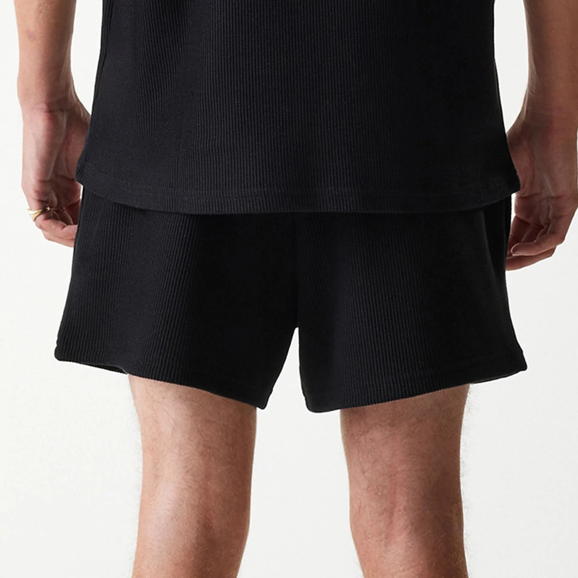 New Era Waffle Black Shorts - Image 5