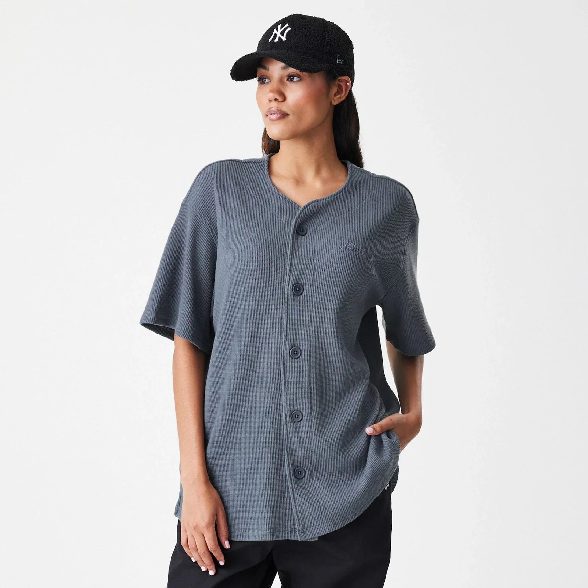 New Era Waffle Dark Grey Jersey - Image 4
