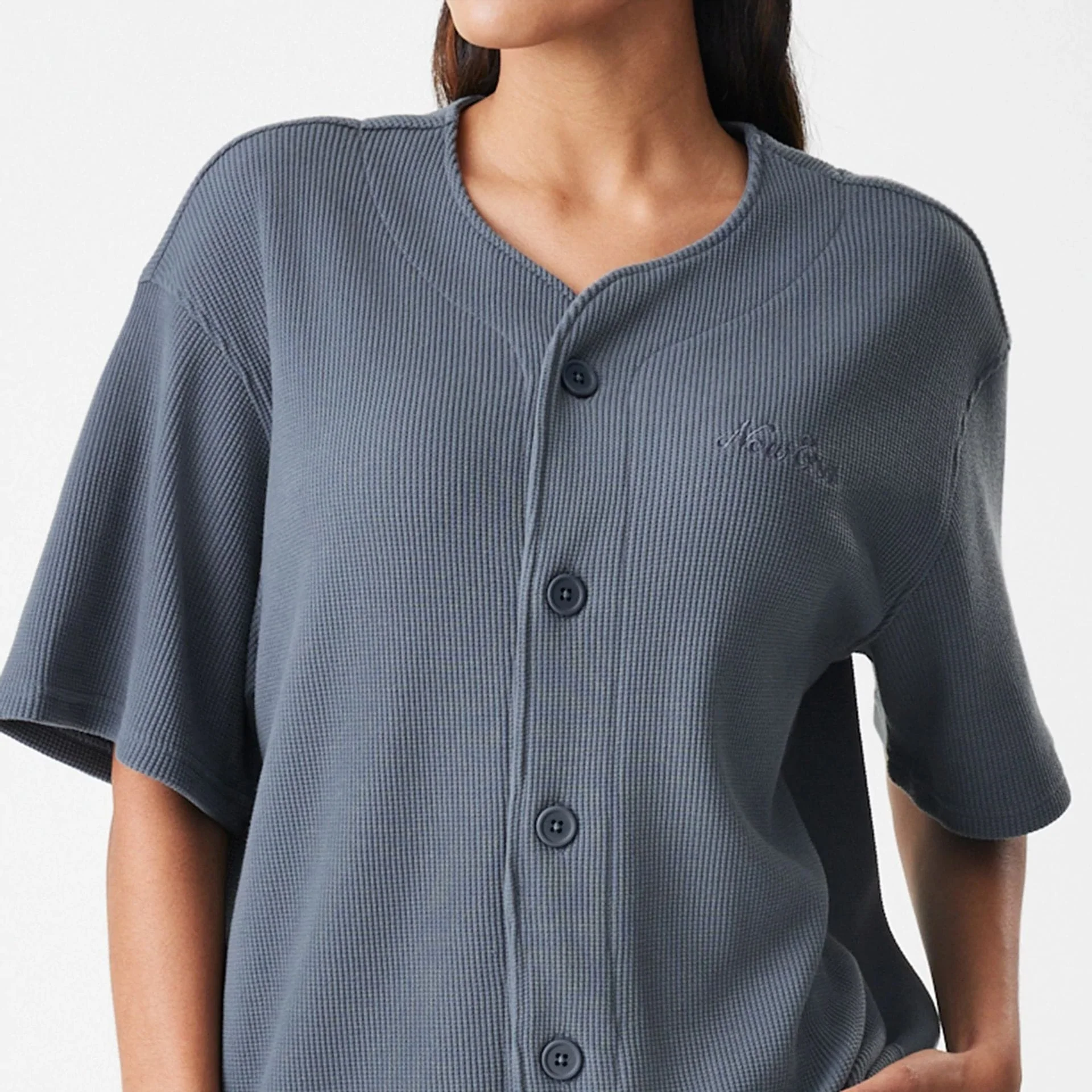 New Era Waffle Dark Grey Jersey - Image 7