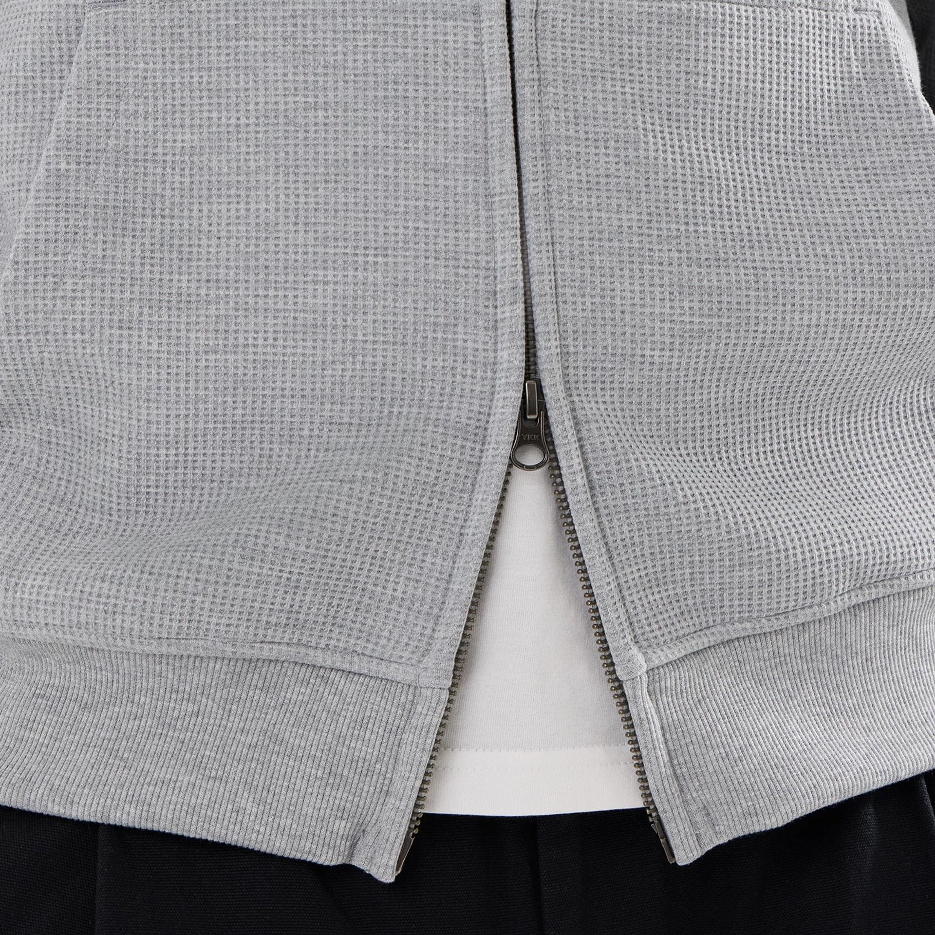 New Era Waffle Grey Full Zip Hoodie - Image 6