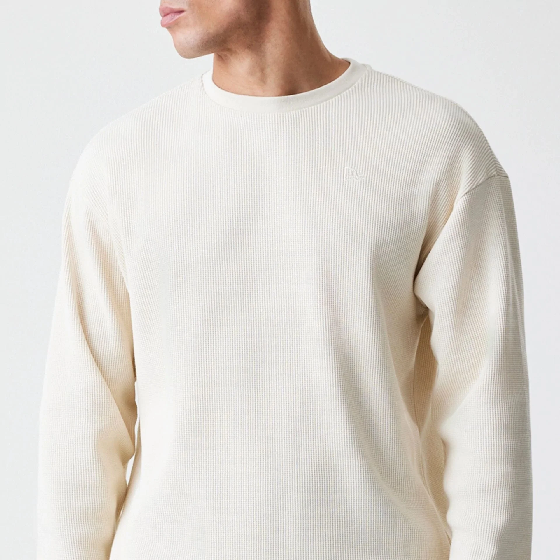 New Era Waffle Light Beige Long Sleeve T-Shirt - Image 3