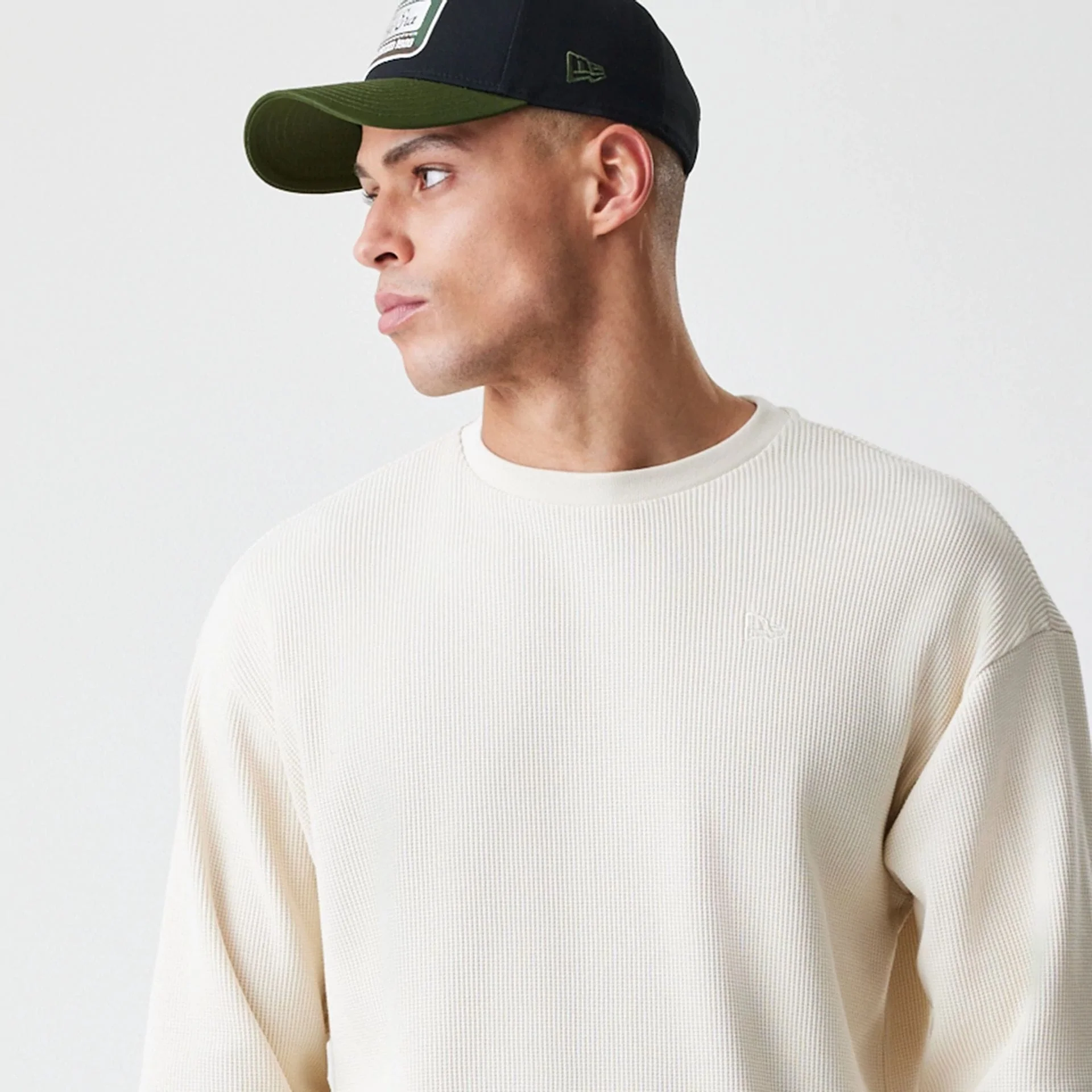 New Era Waffle Light Beige Long Sleeve T-Shirt - Image 4