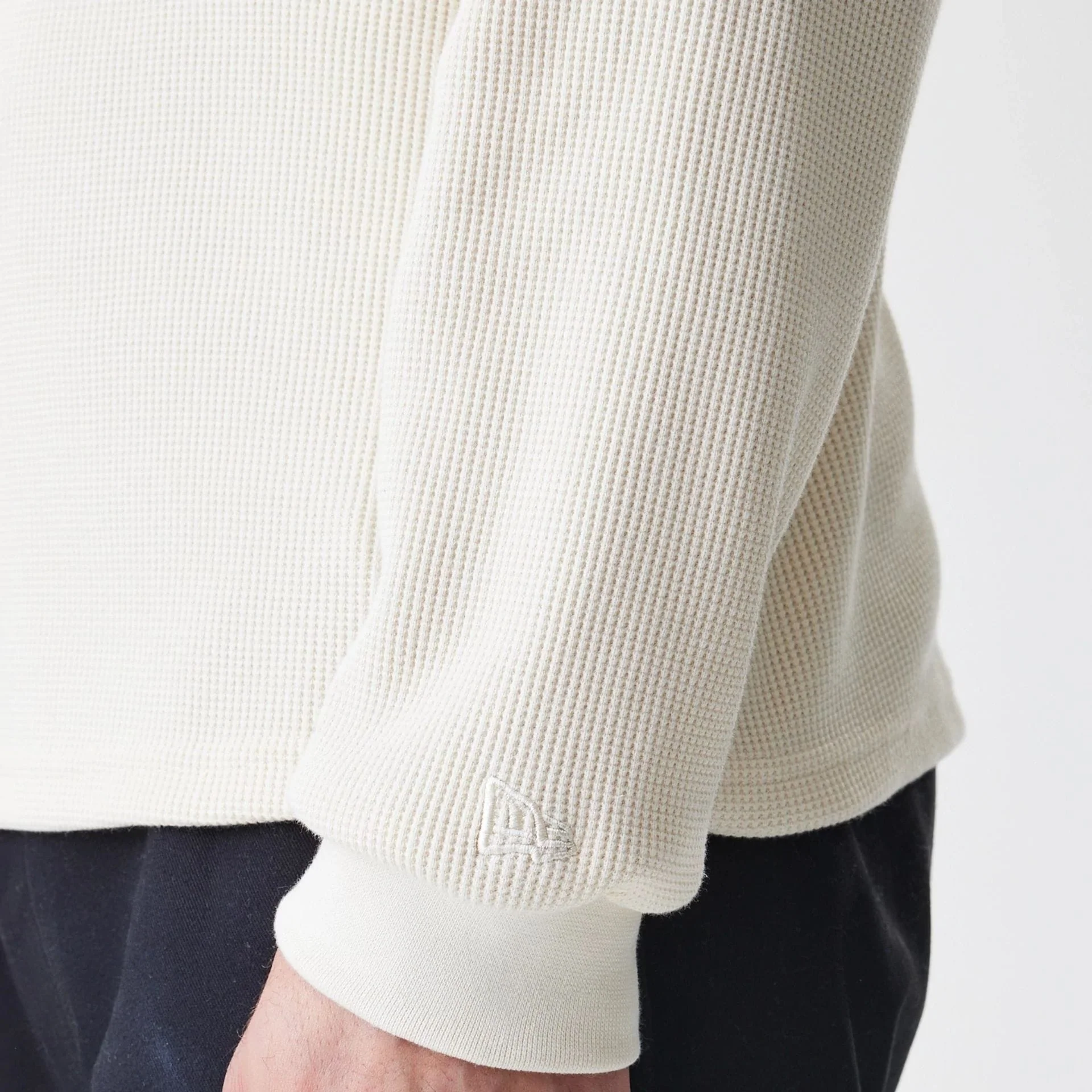 New Era Waffle Light Beige Long Sleeve T-Shirt - Image 5