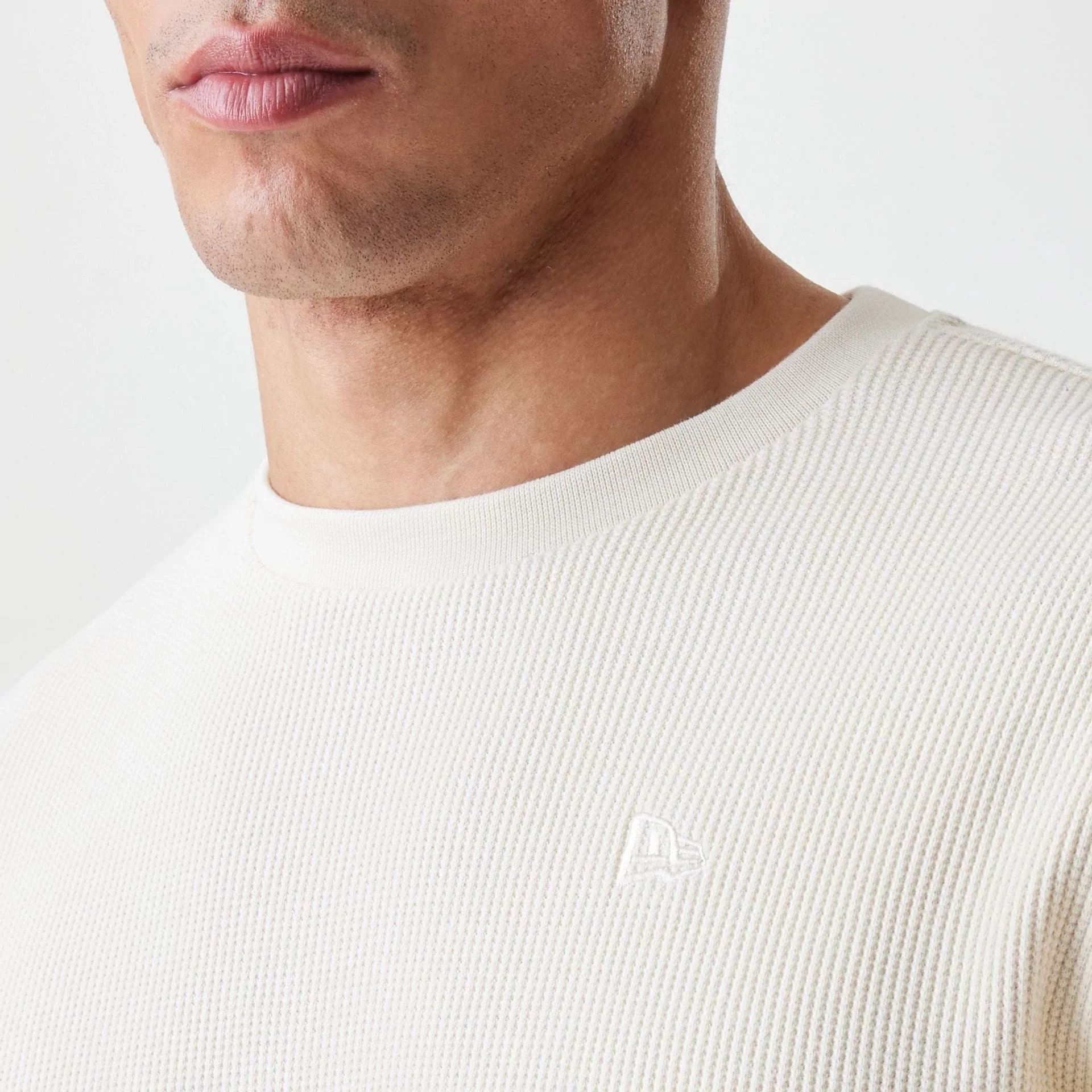 New Era Waffle Light Beige Long Sleeve T-Shirt - Image 6