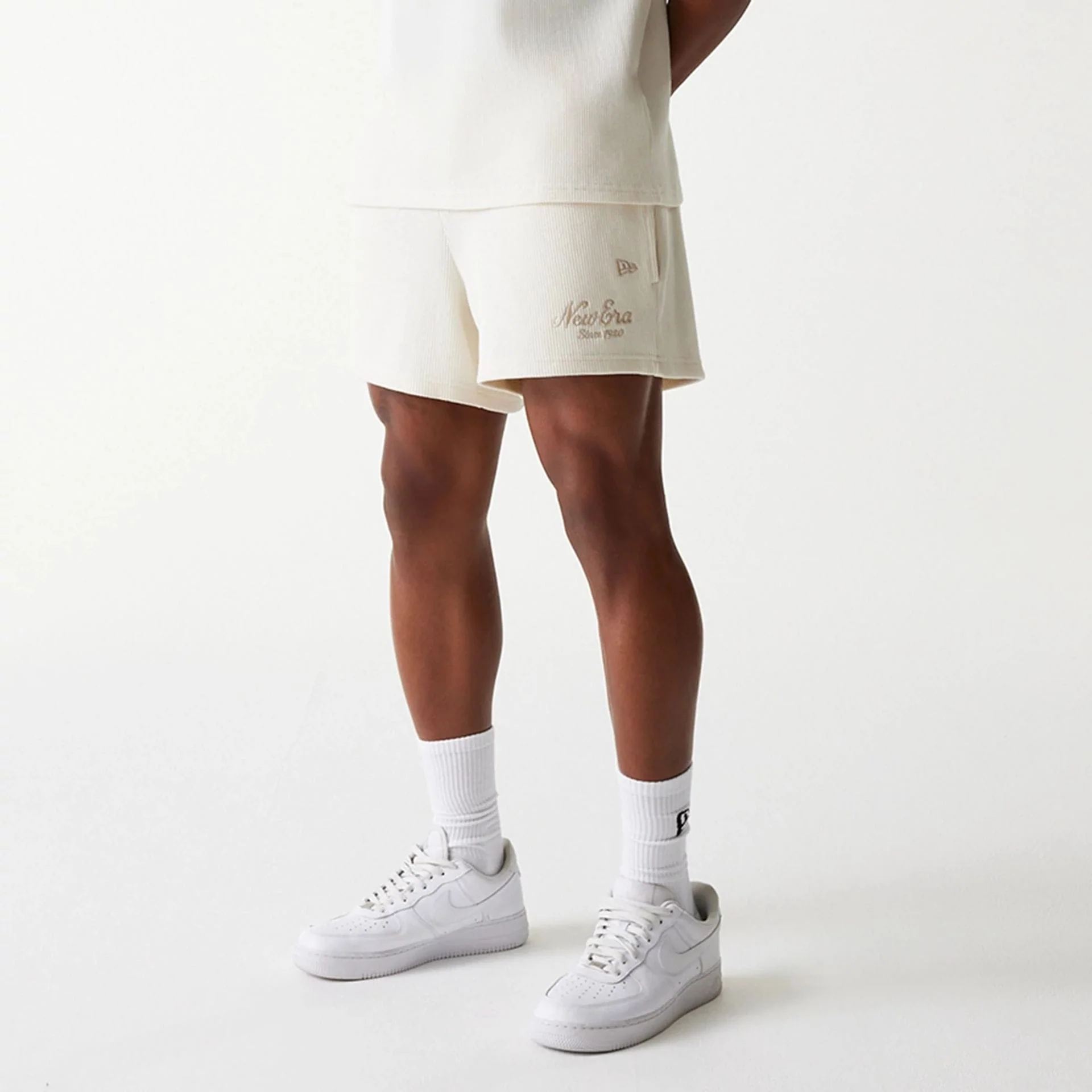 New Era Waffle Open White Shorts - Image 5