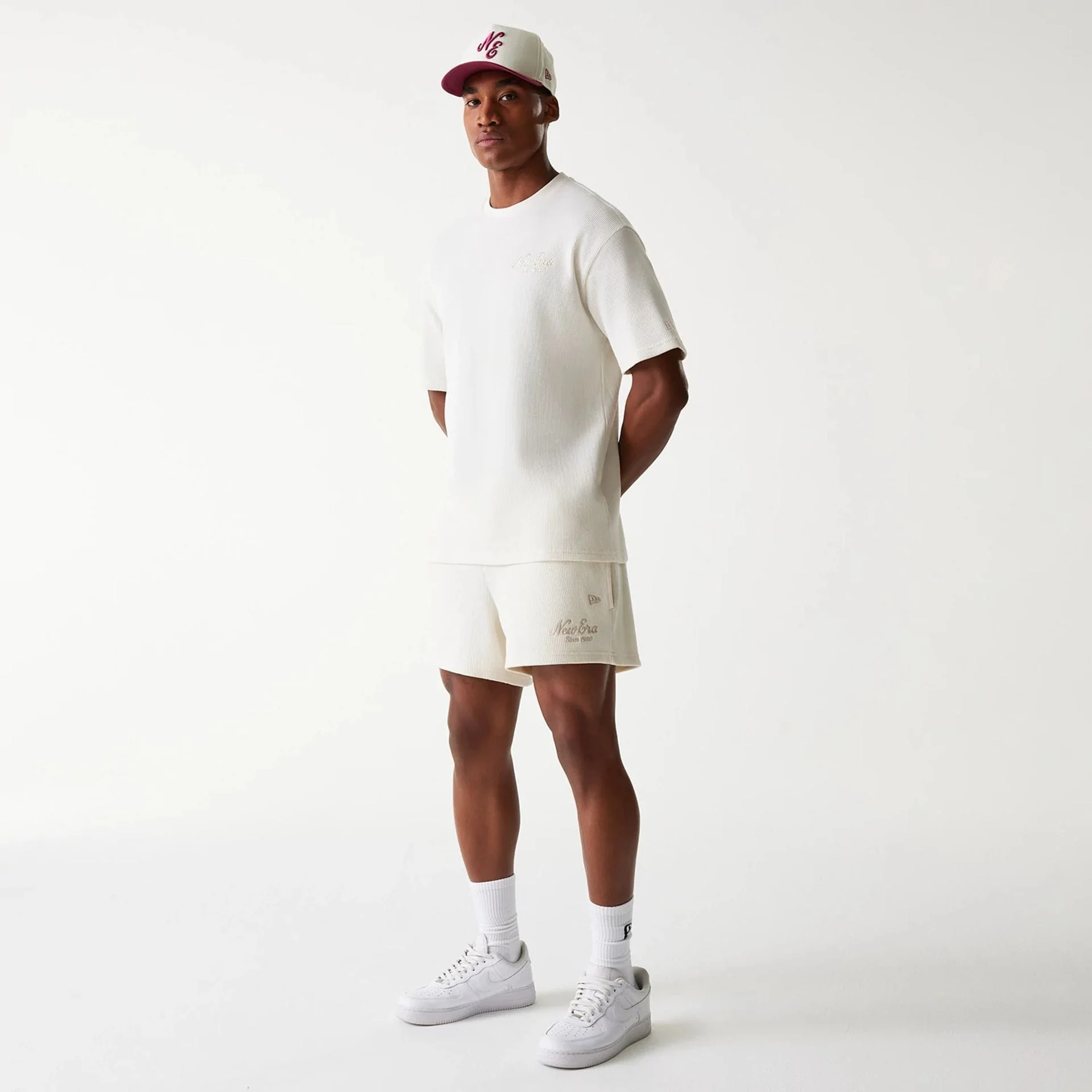 New Era Waffle Open White Shorts - Image 8
