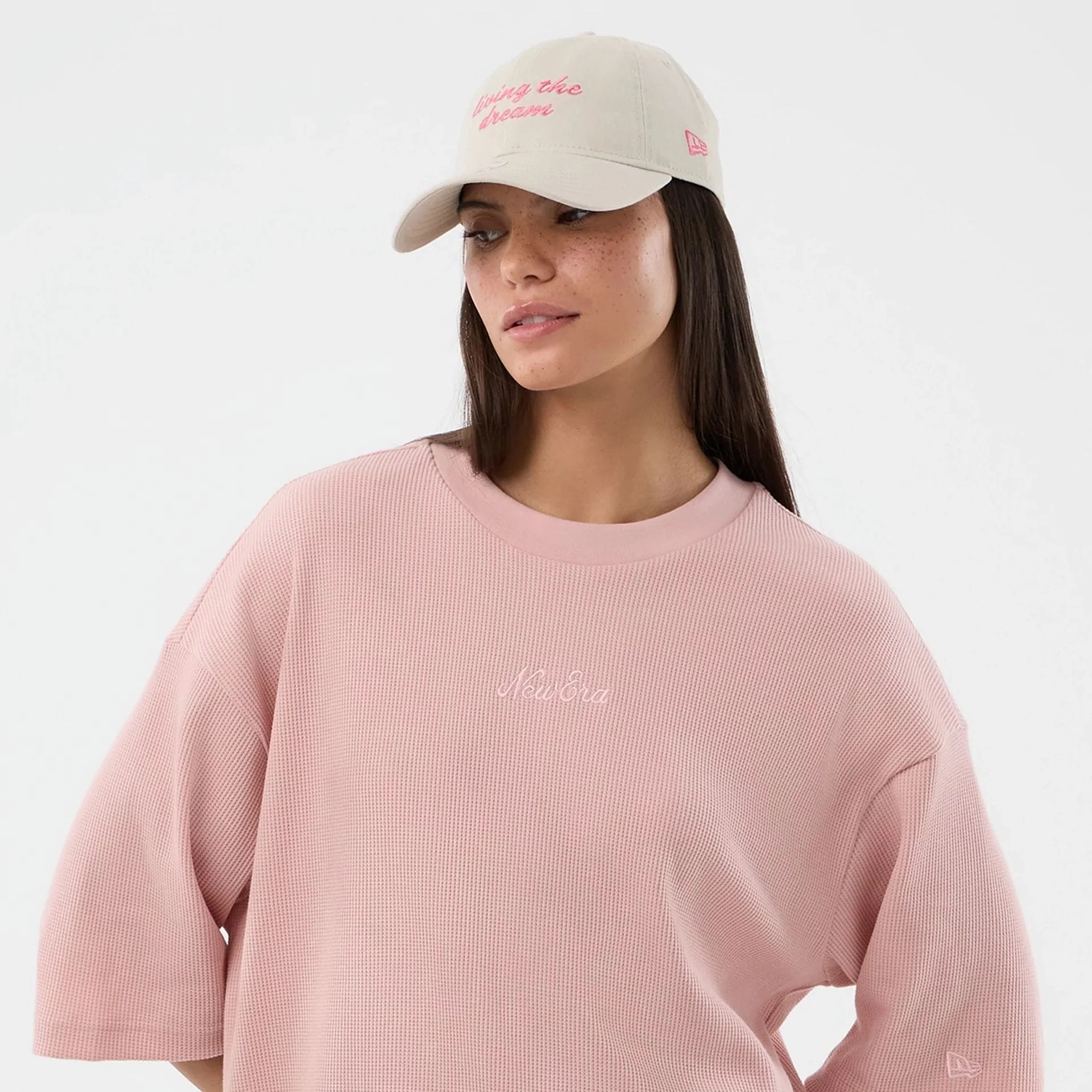 New Era Waffle Pastel Pink T-Shirt - Image 6